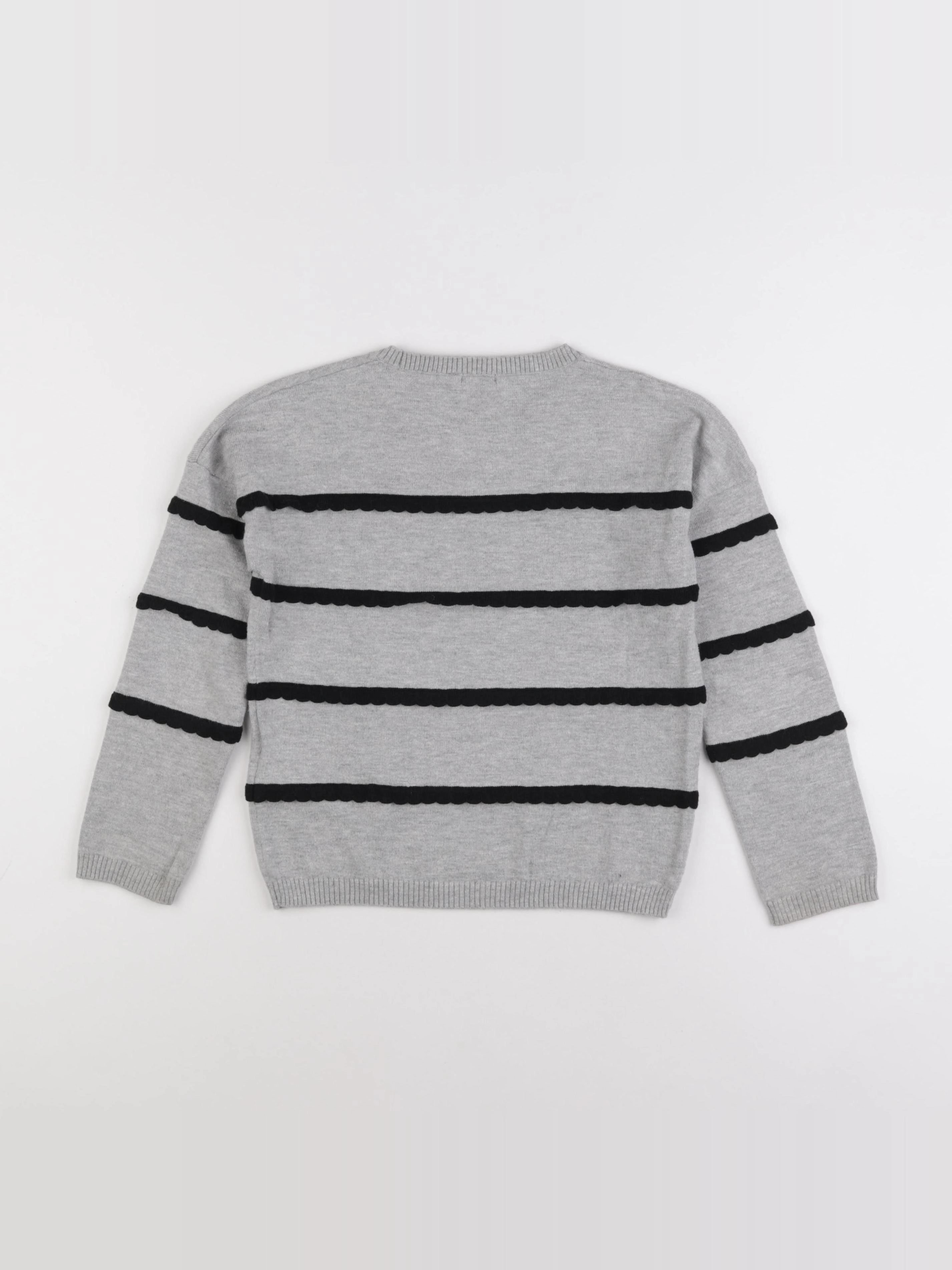 IKKS - pull gris - 8 ans
