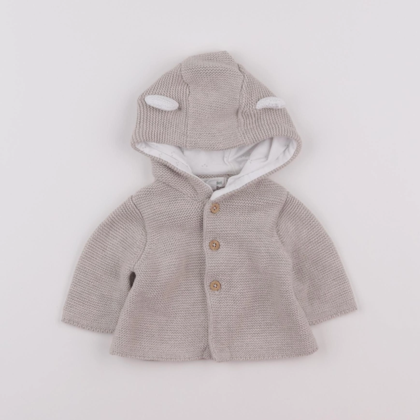Vertbaudet - gilet beige - 0 mois