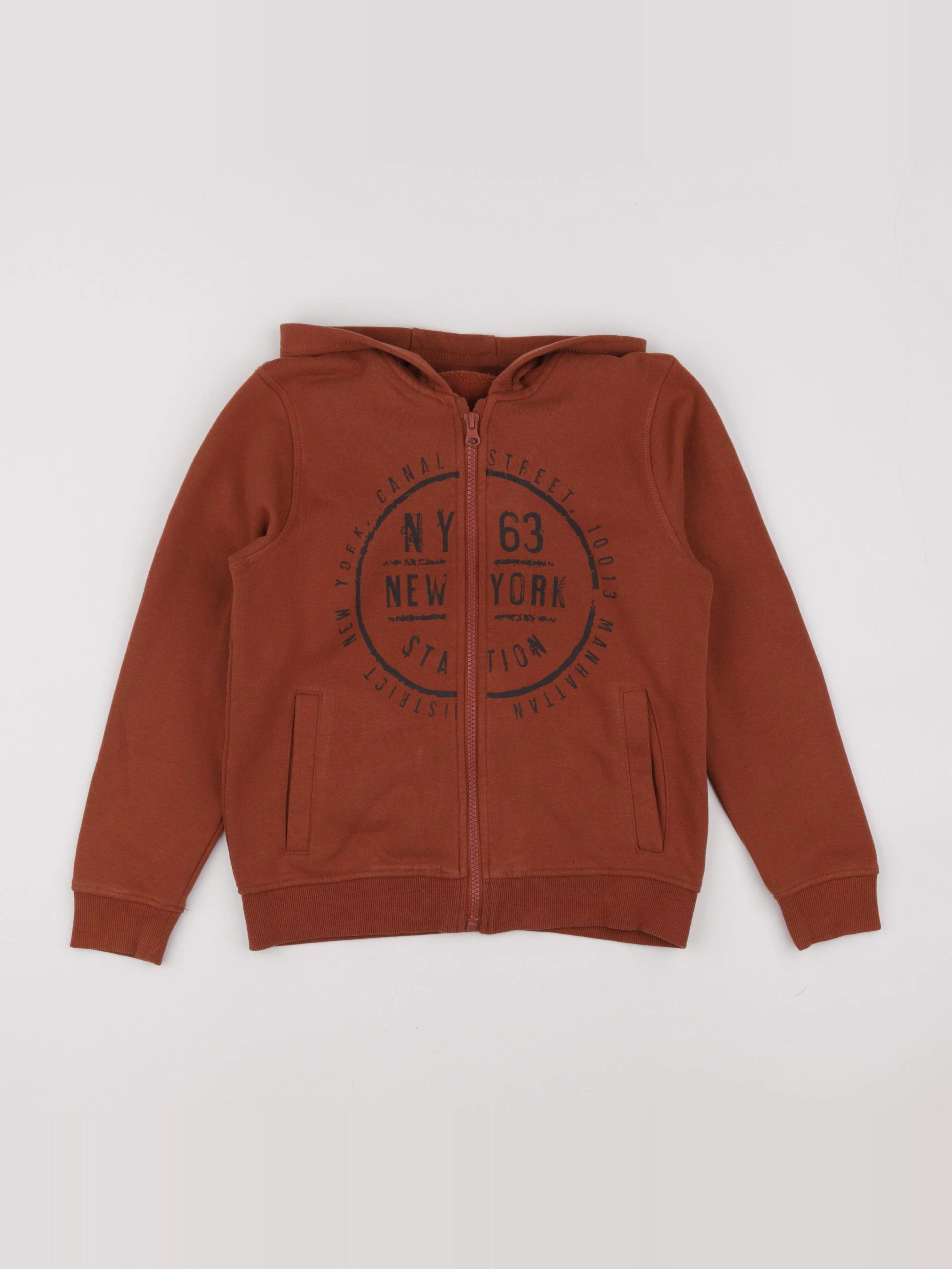 Vertbaudet - sweat marron - 10 ans