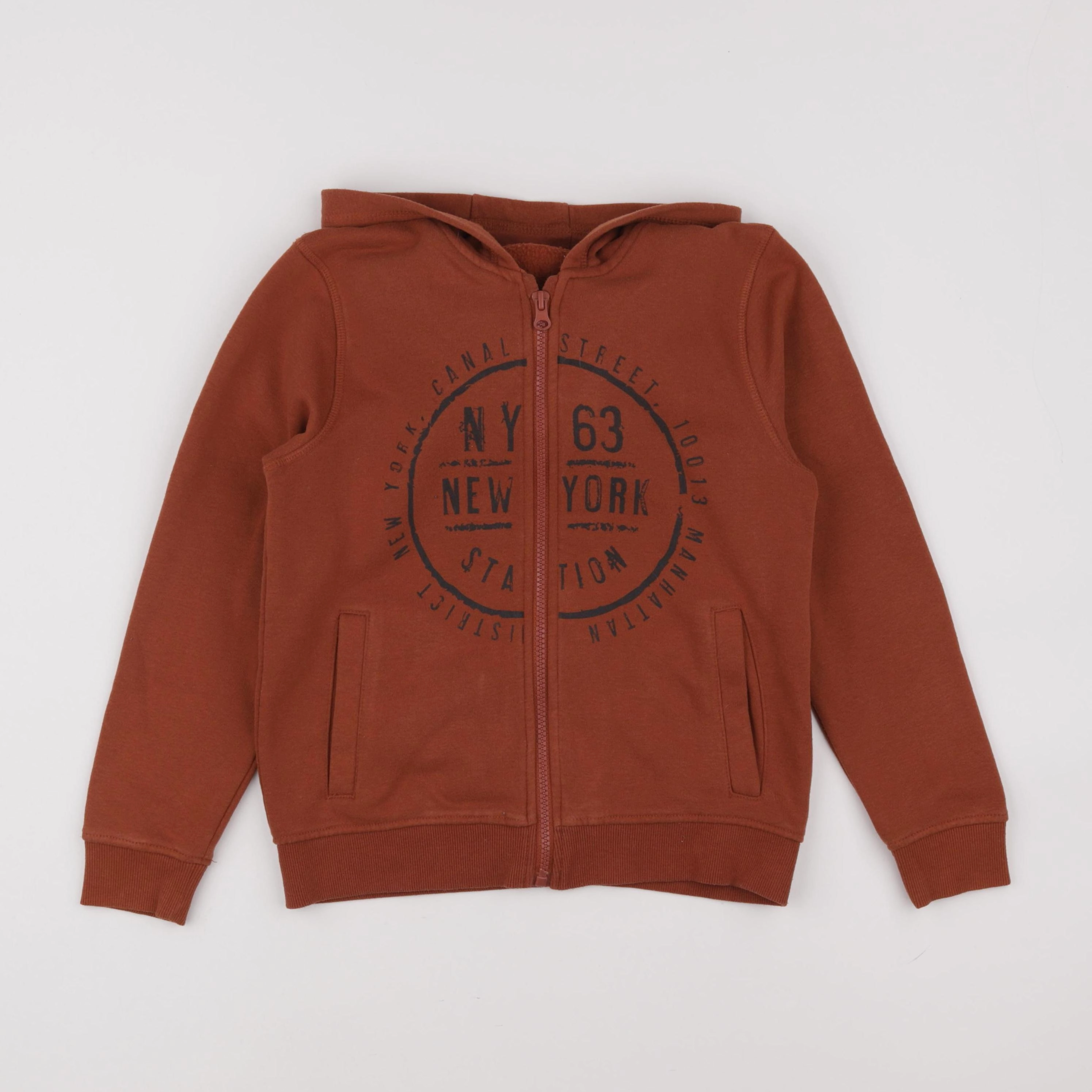 Vertbaudet - sweat marron - 10 ans