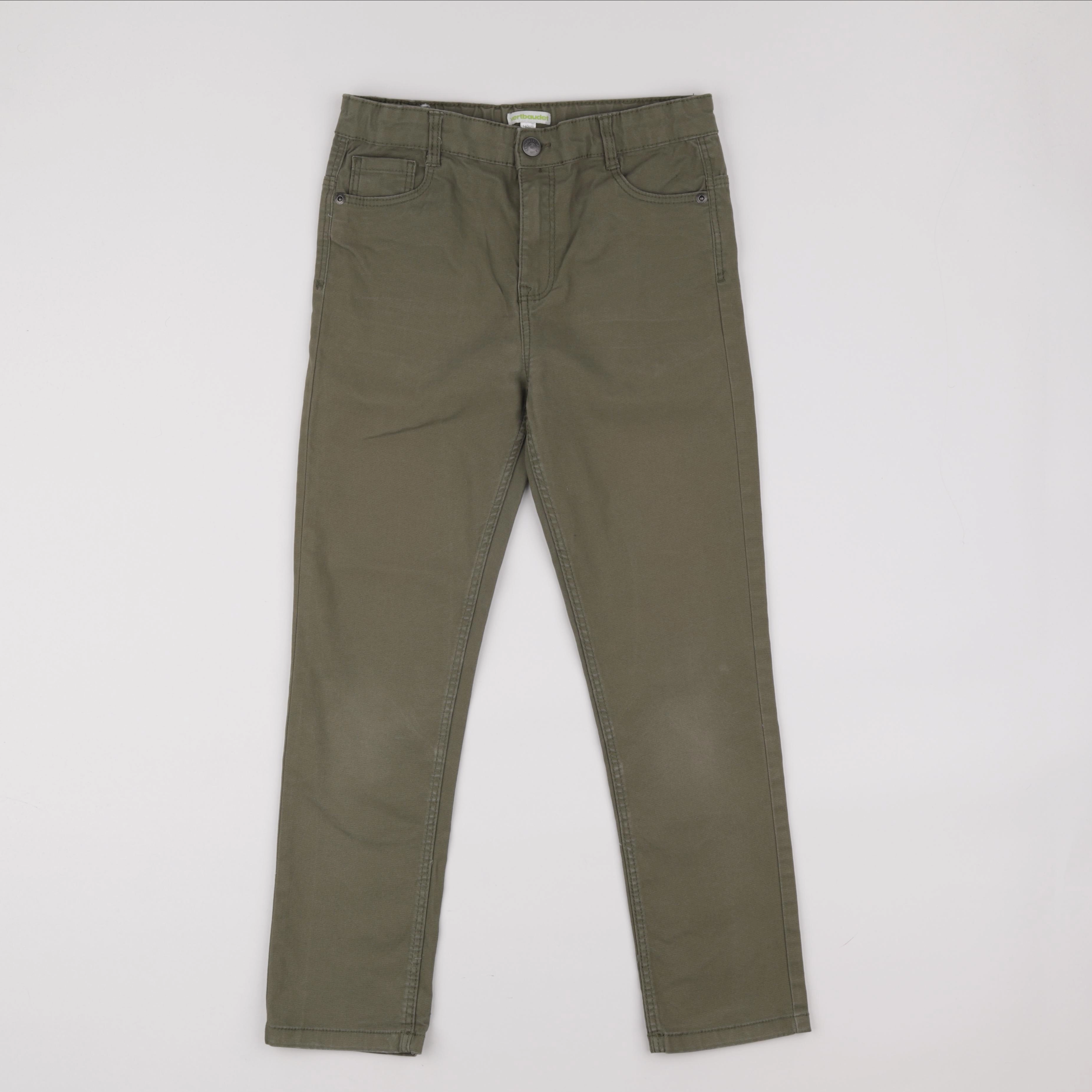 Vertbaudet - pantalon vert - 10 ans