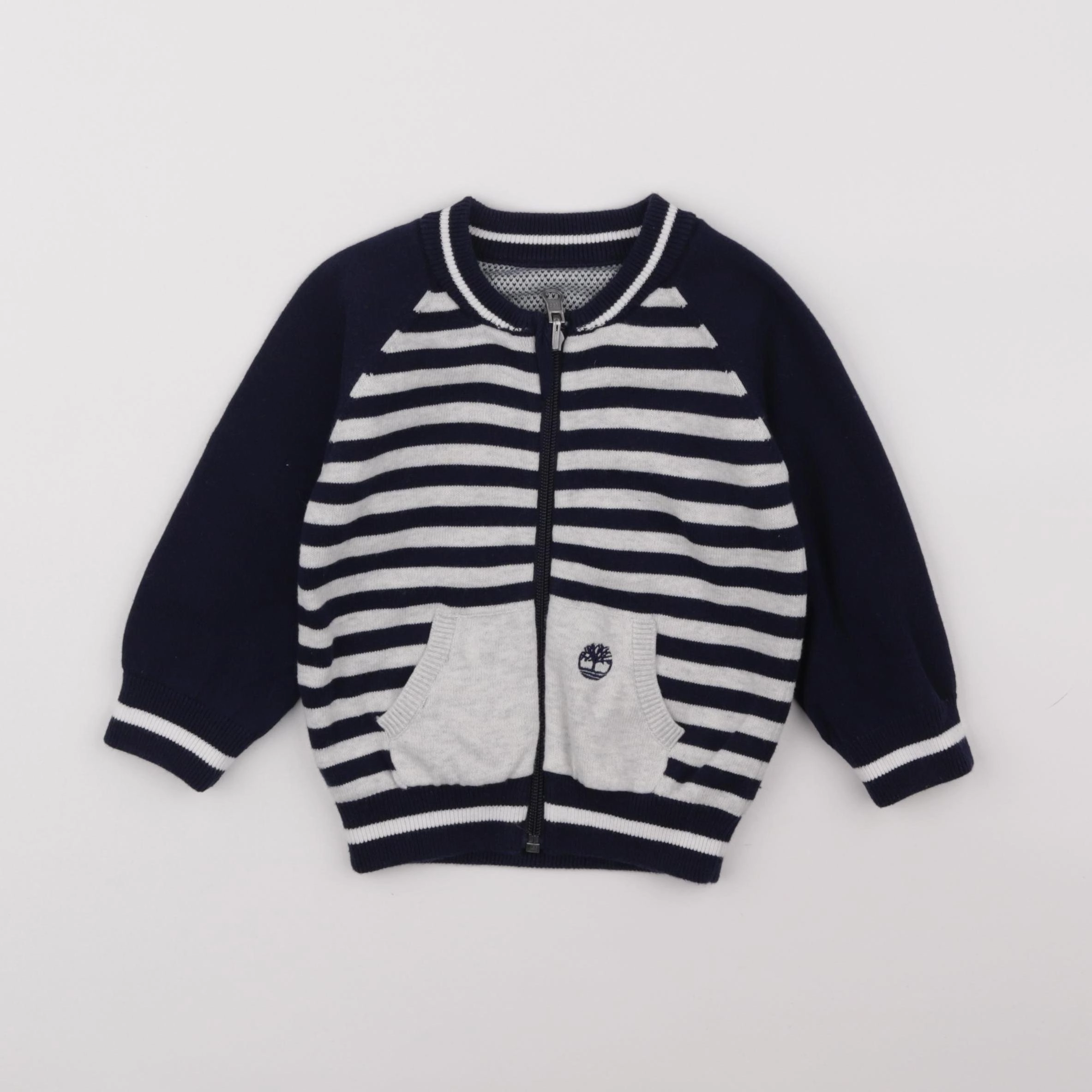 Timberland - gilet réversible bleu, blanc - 18 mois