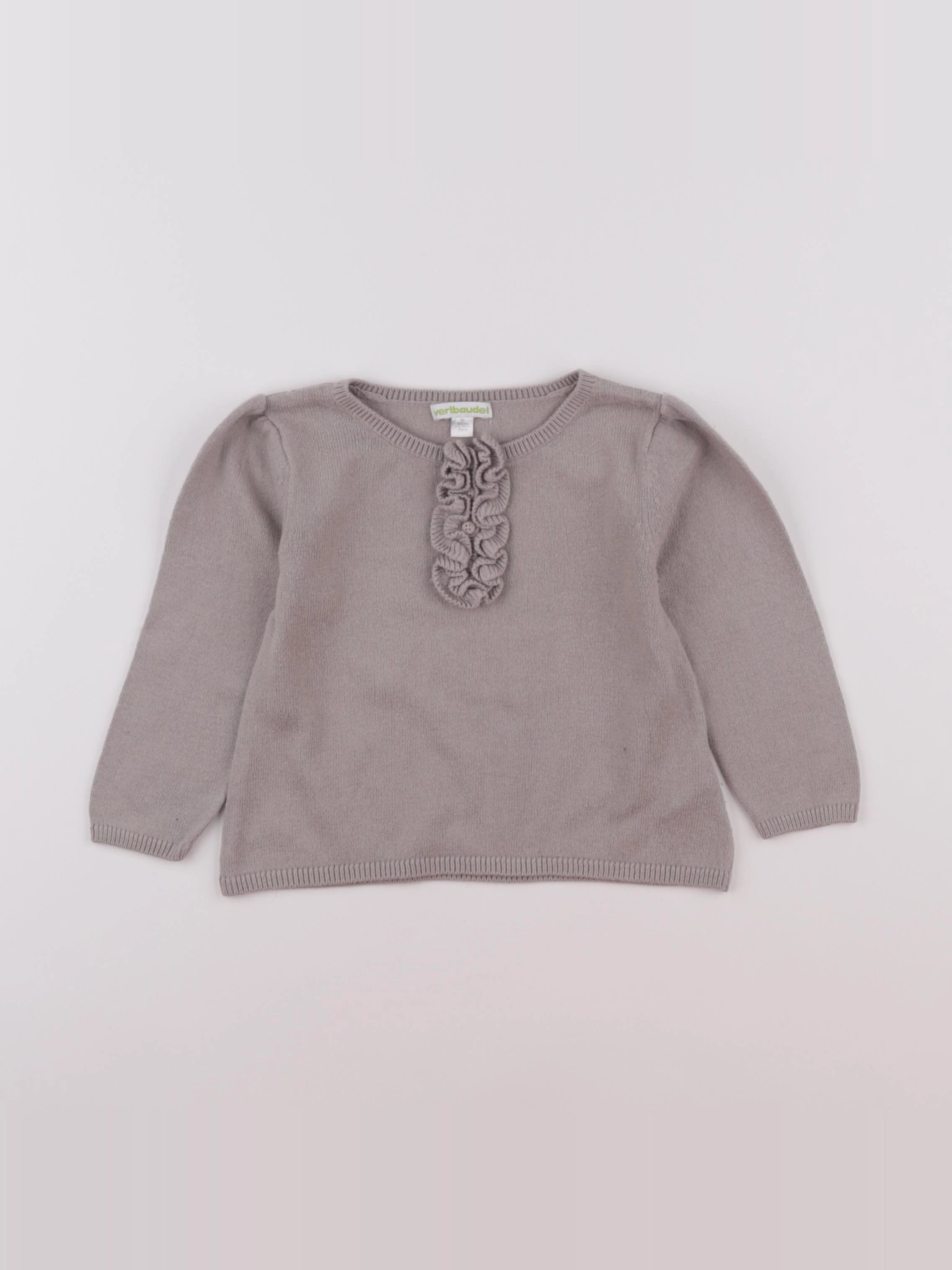 Vertbaudet - pull beige - 3 ans