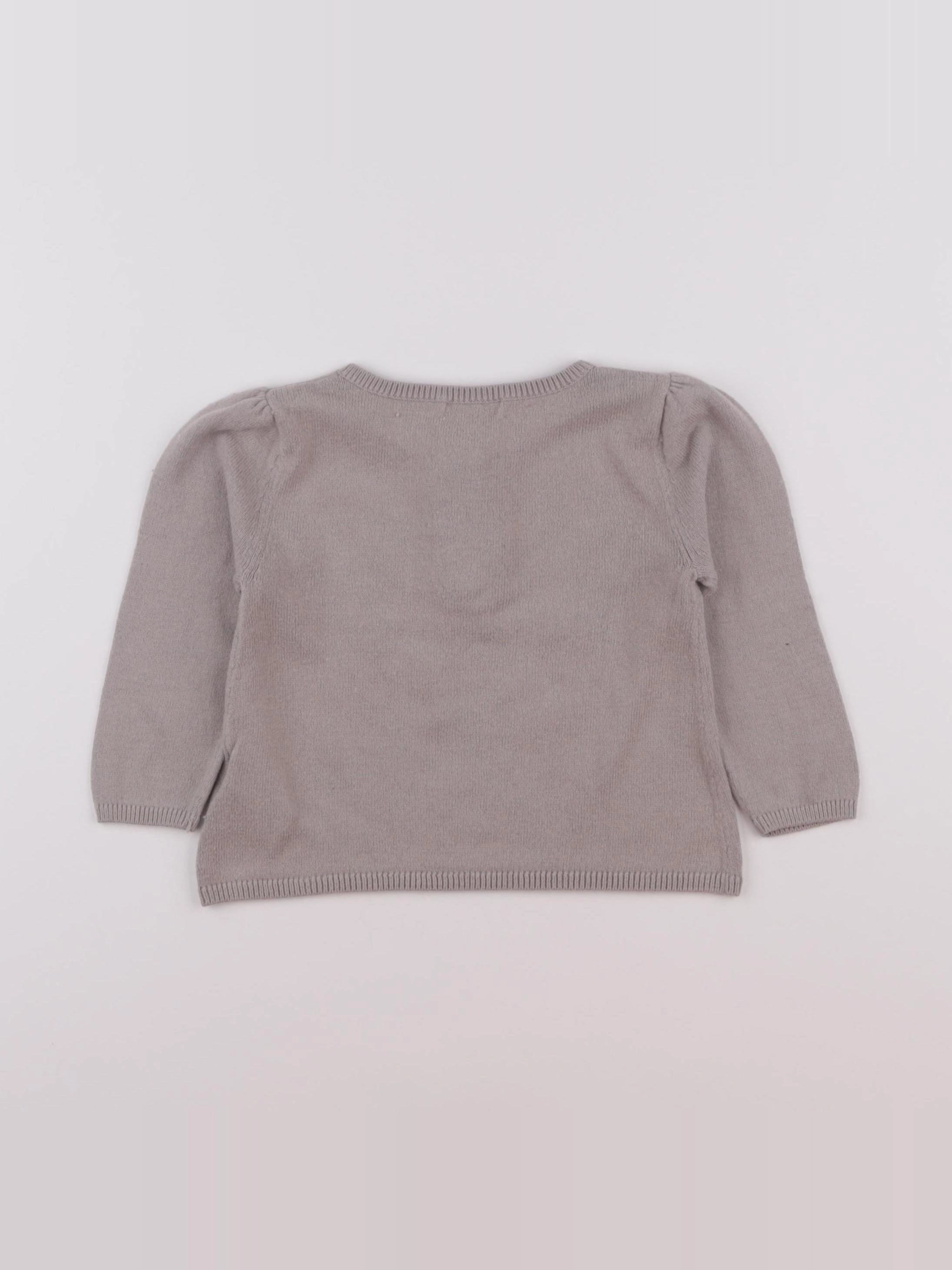Vertbaudet - pull beige - 3 ans