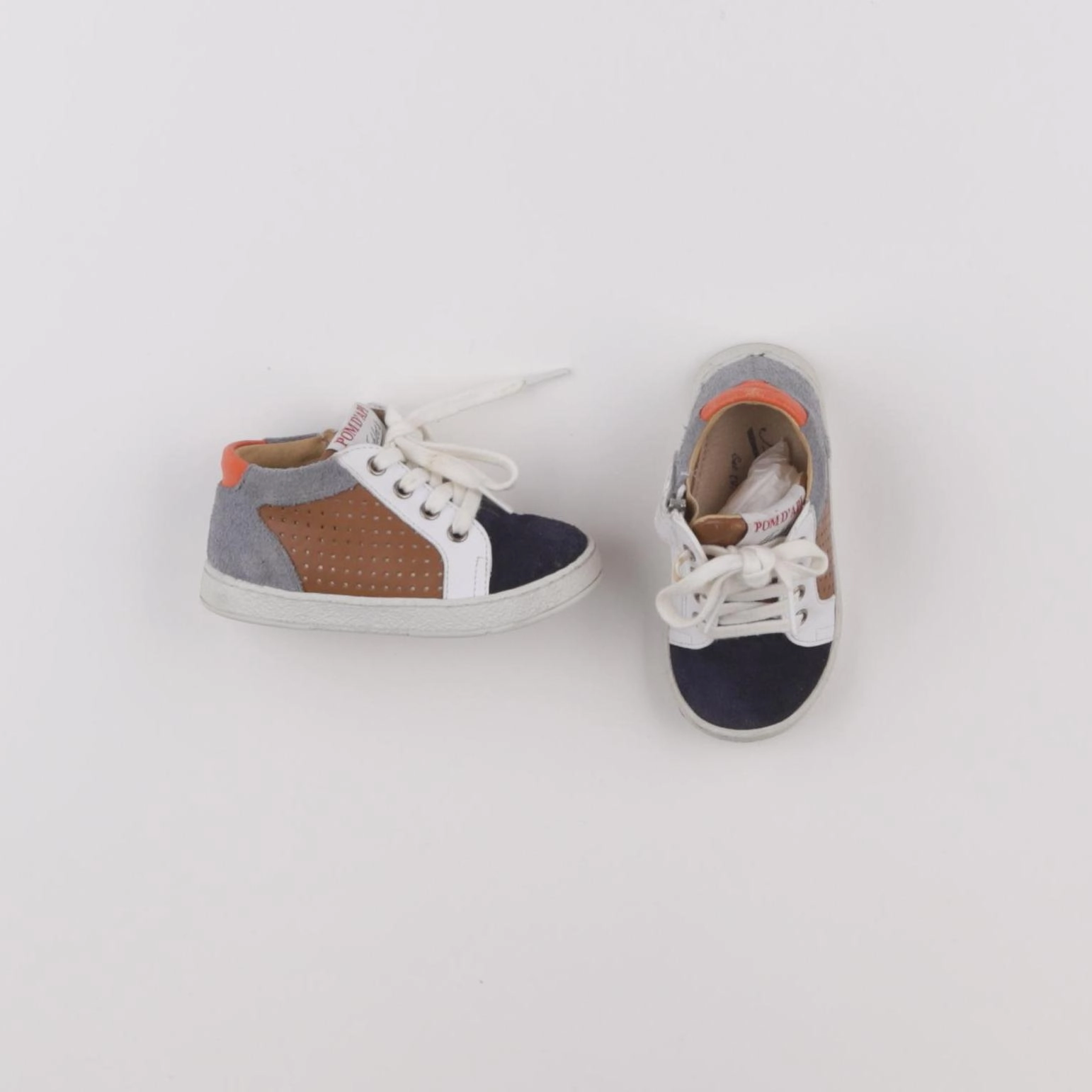 Pom d'Api - baskets marron, bleu - pointure 20
