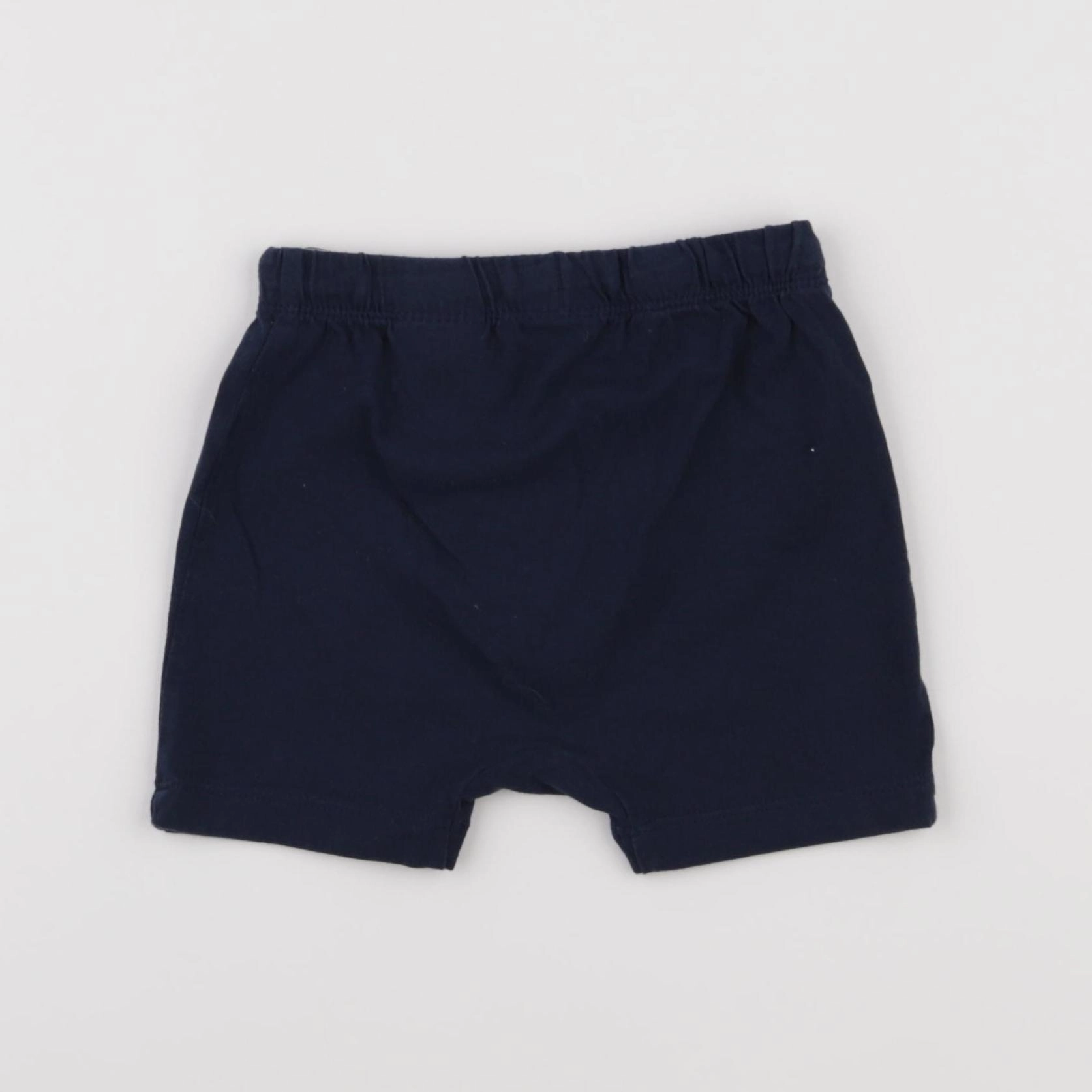 H&M - short bleu - 9/12 mois