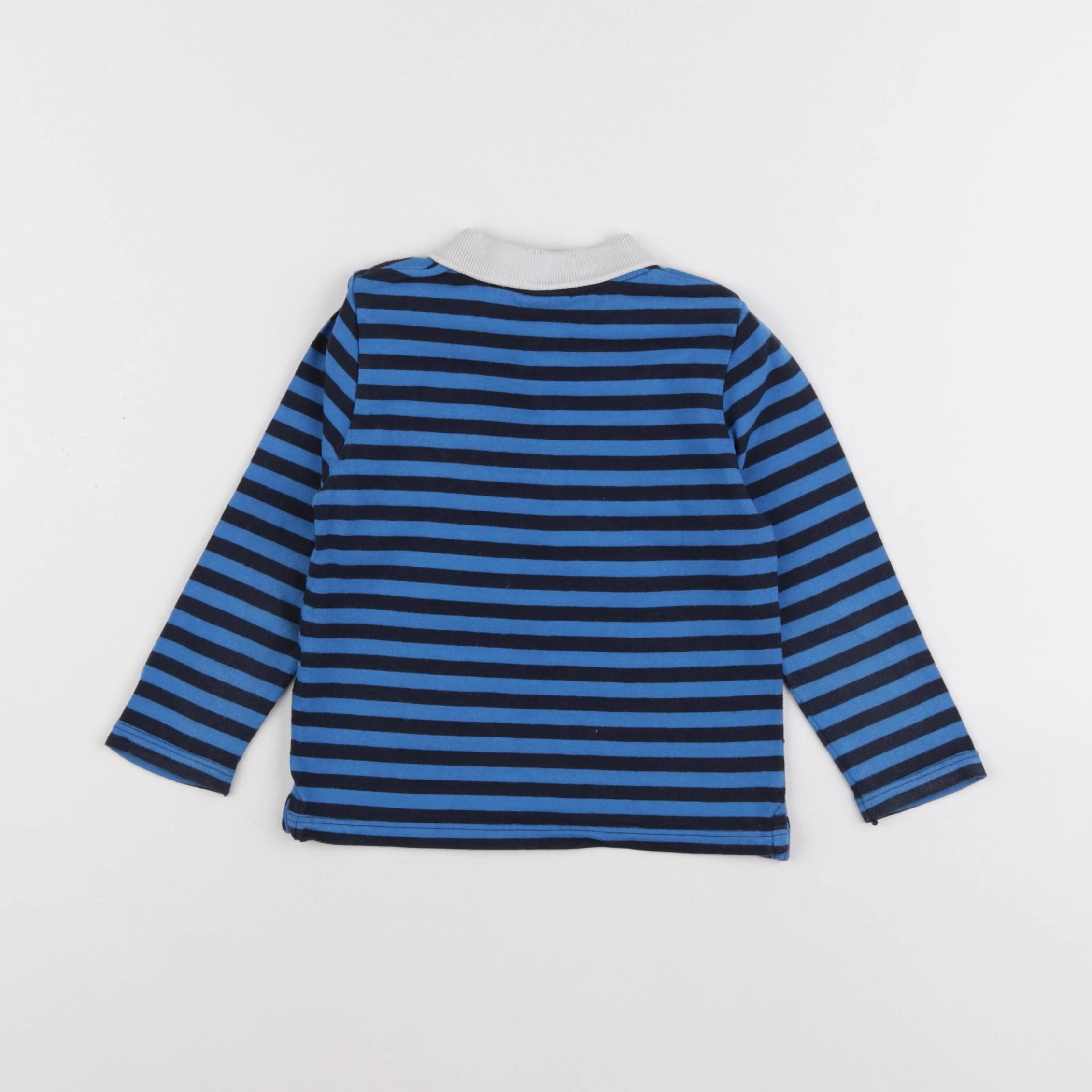 Petit Bateau - polo bleu - 24 mois