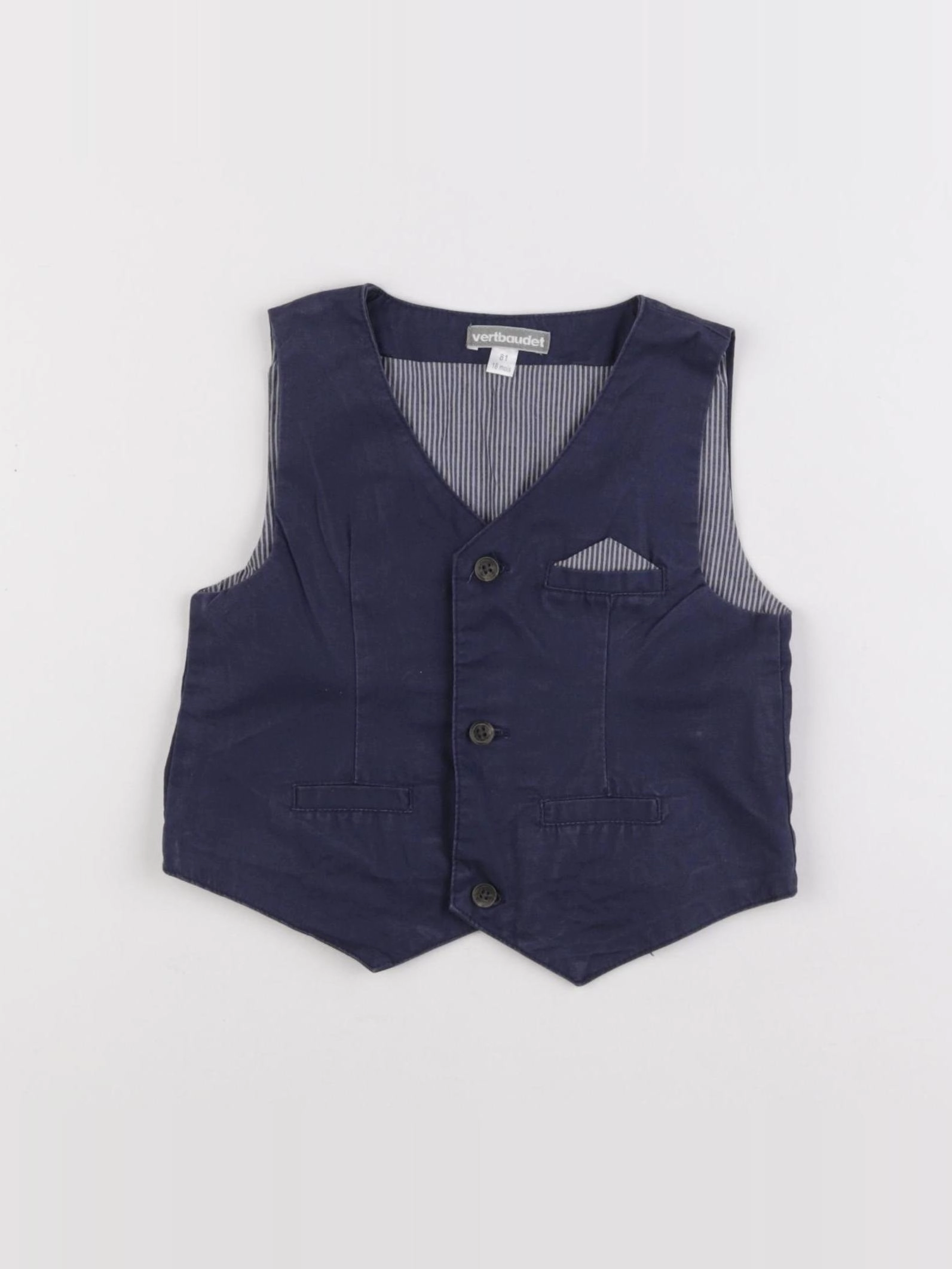 Vertbaudet - gilet bleu - 18 mois