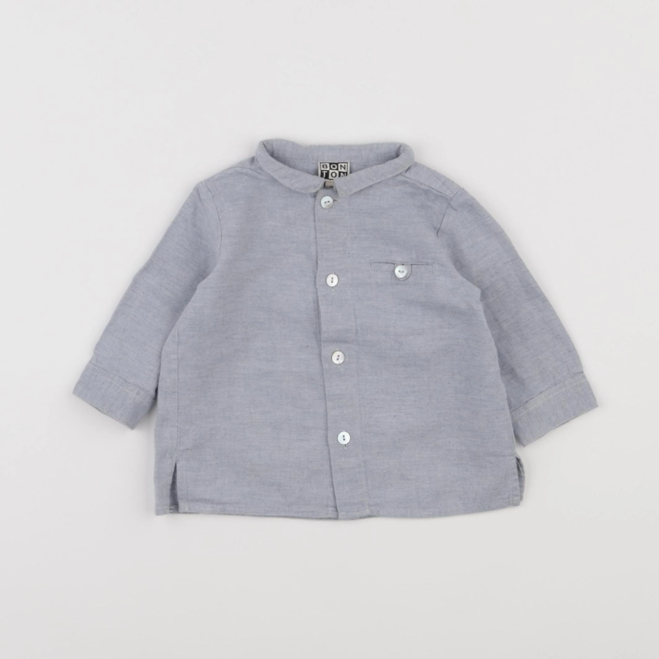 Bonton - chemise bleu - 6 mois