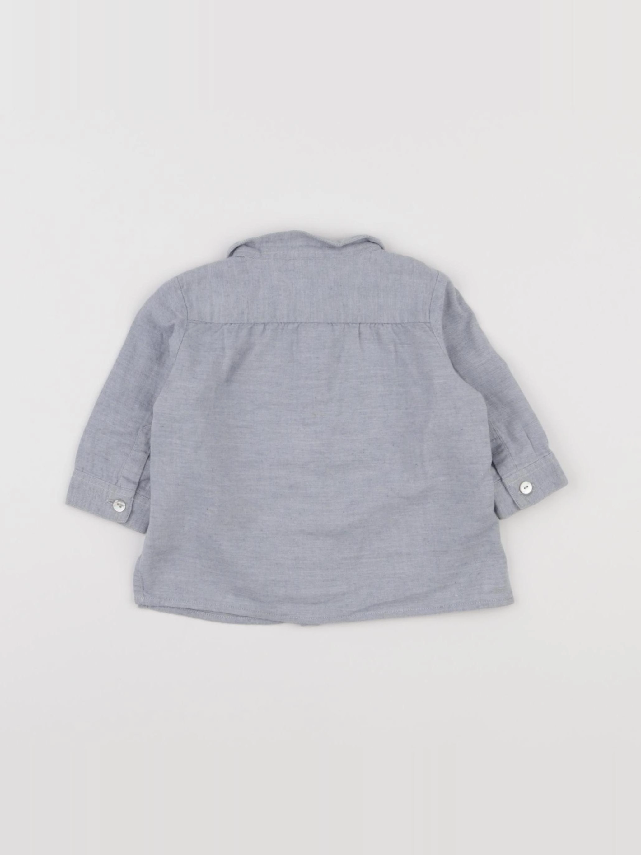 Bonton - chemise bleu - 6 mois