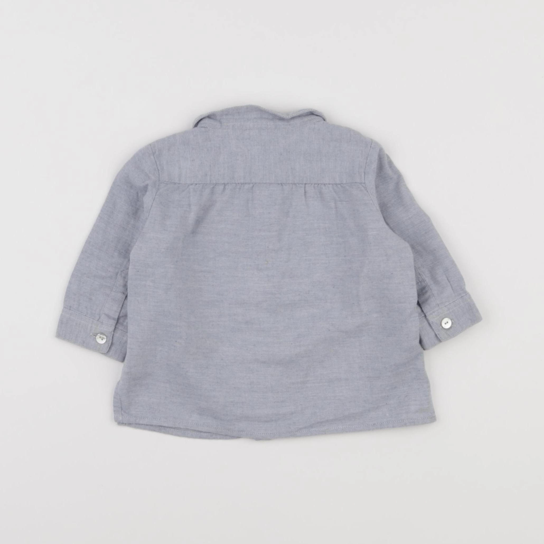Bonton - chemise bleu - 6 mois