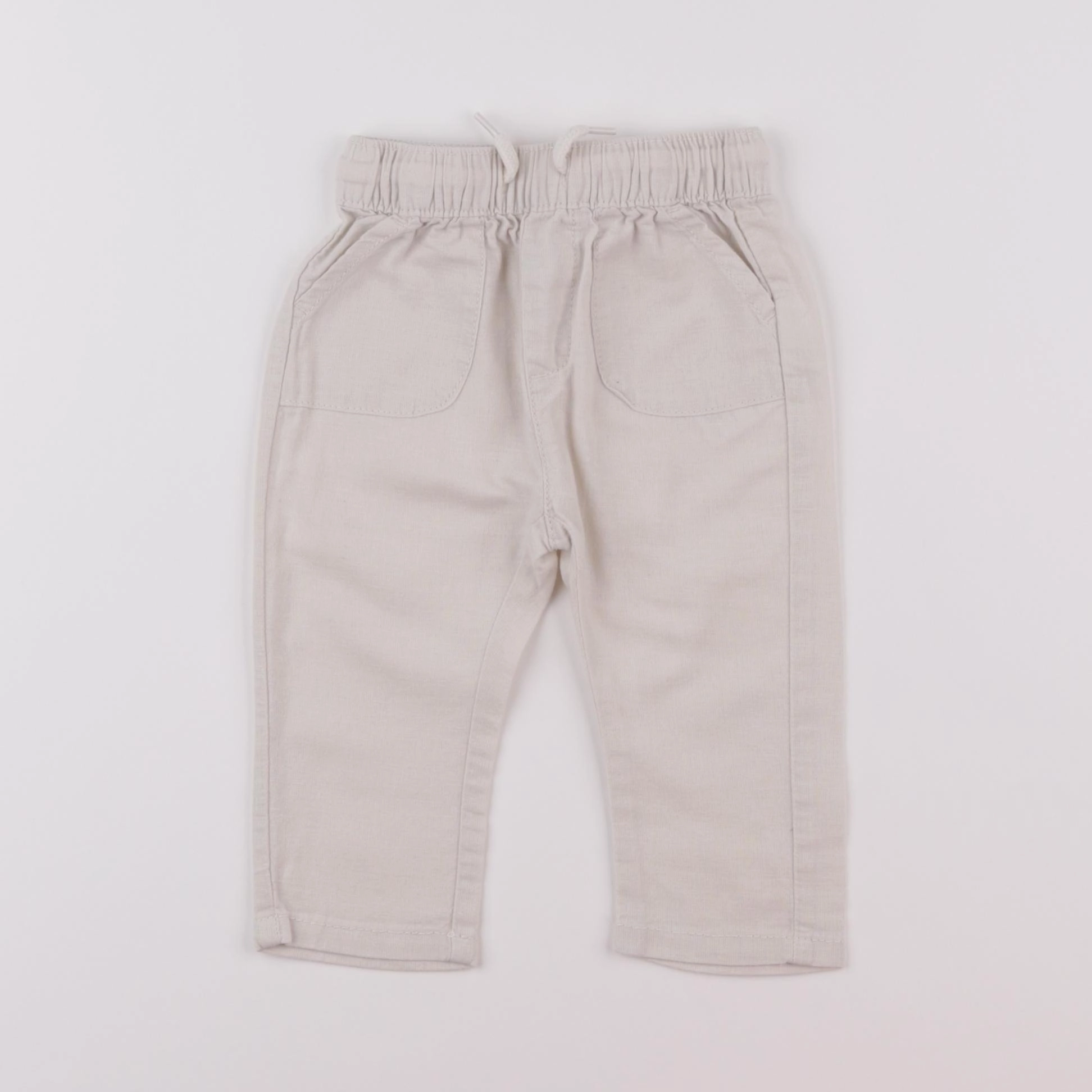Vertbaudet - pantalon beige - 6 mois