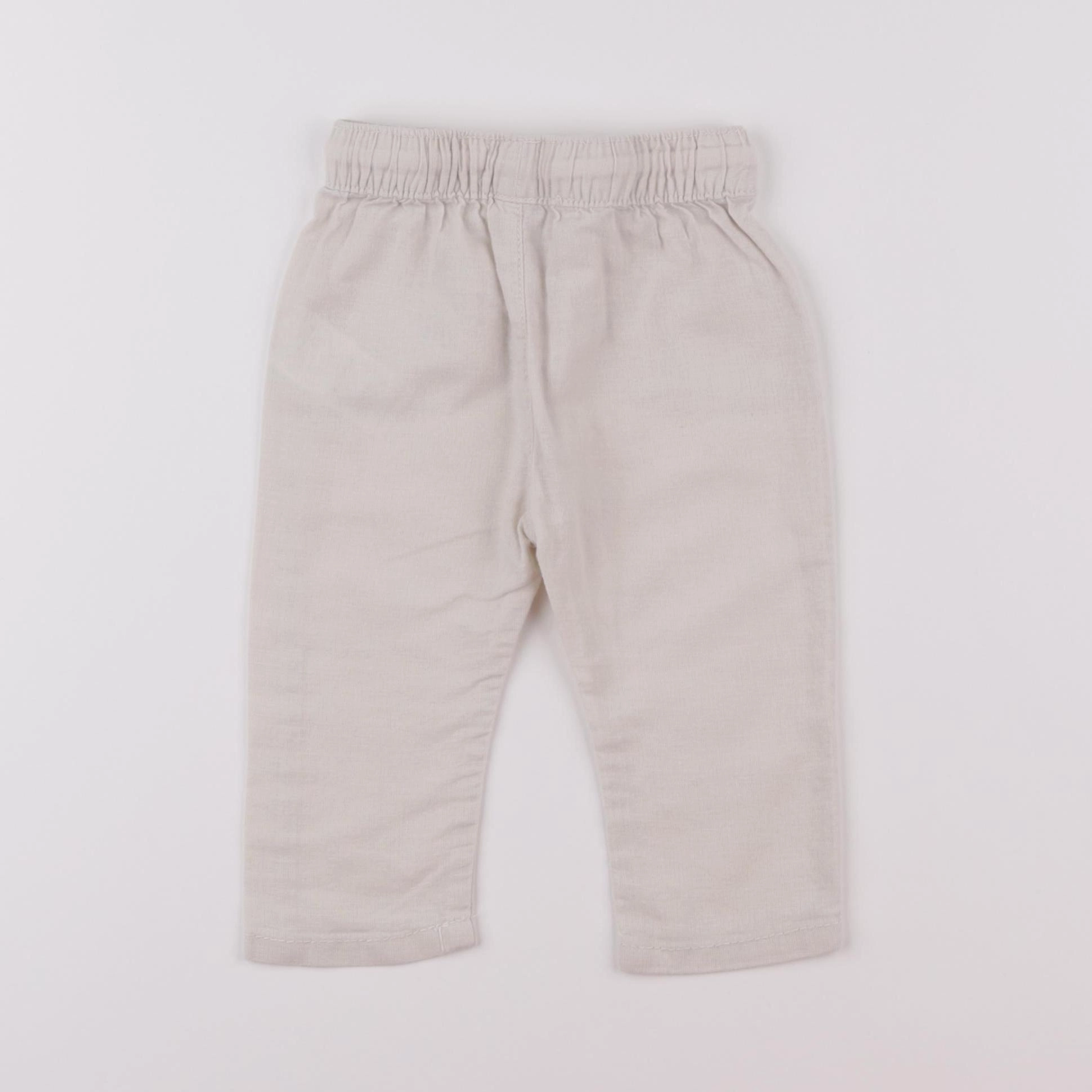 Vertbaudet - pantalon beige - 6 mois