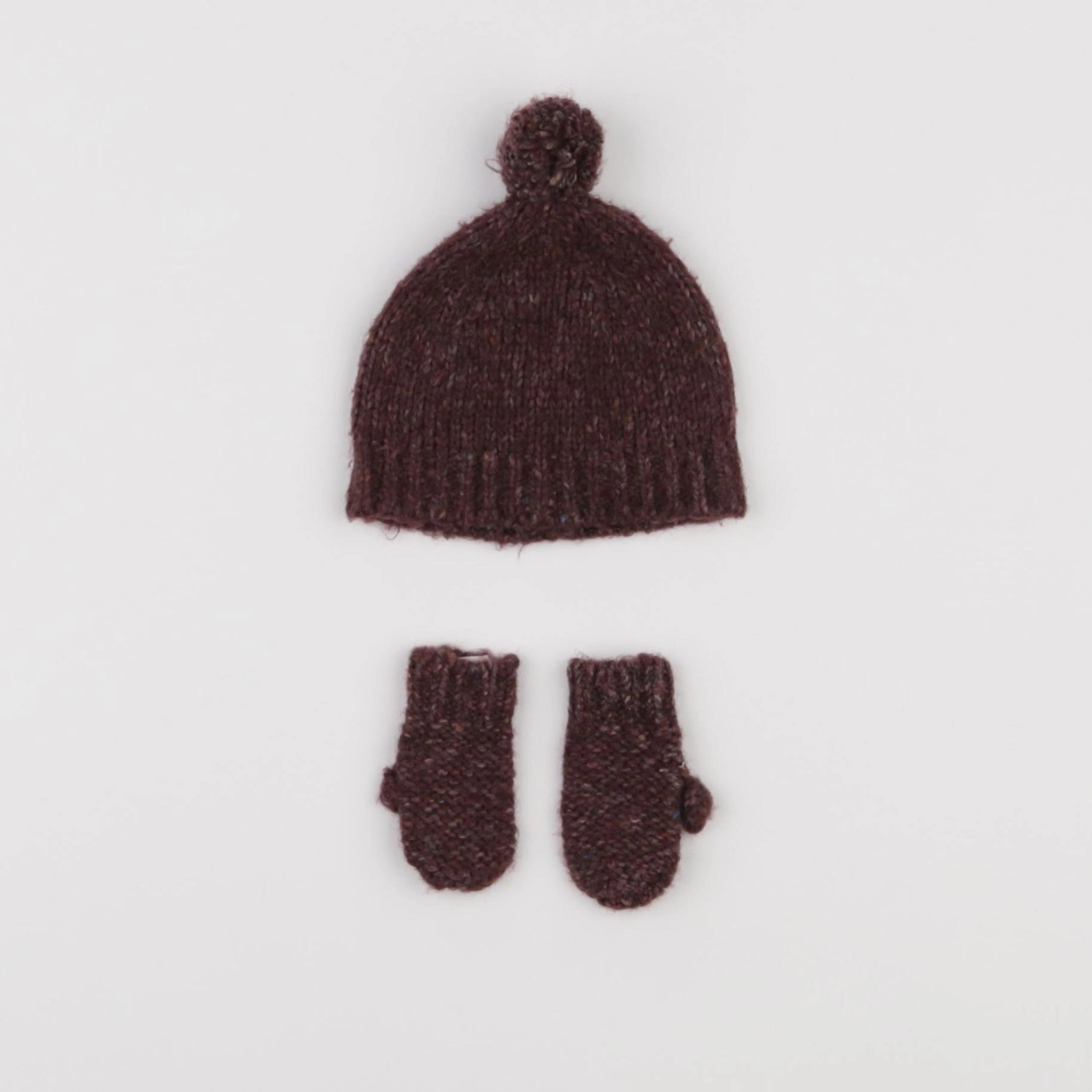 Zara - ensemble bonnet/moufles rouge - 1/6 mois