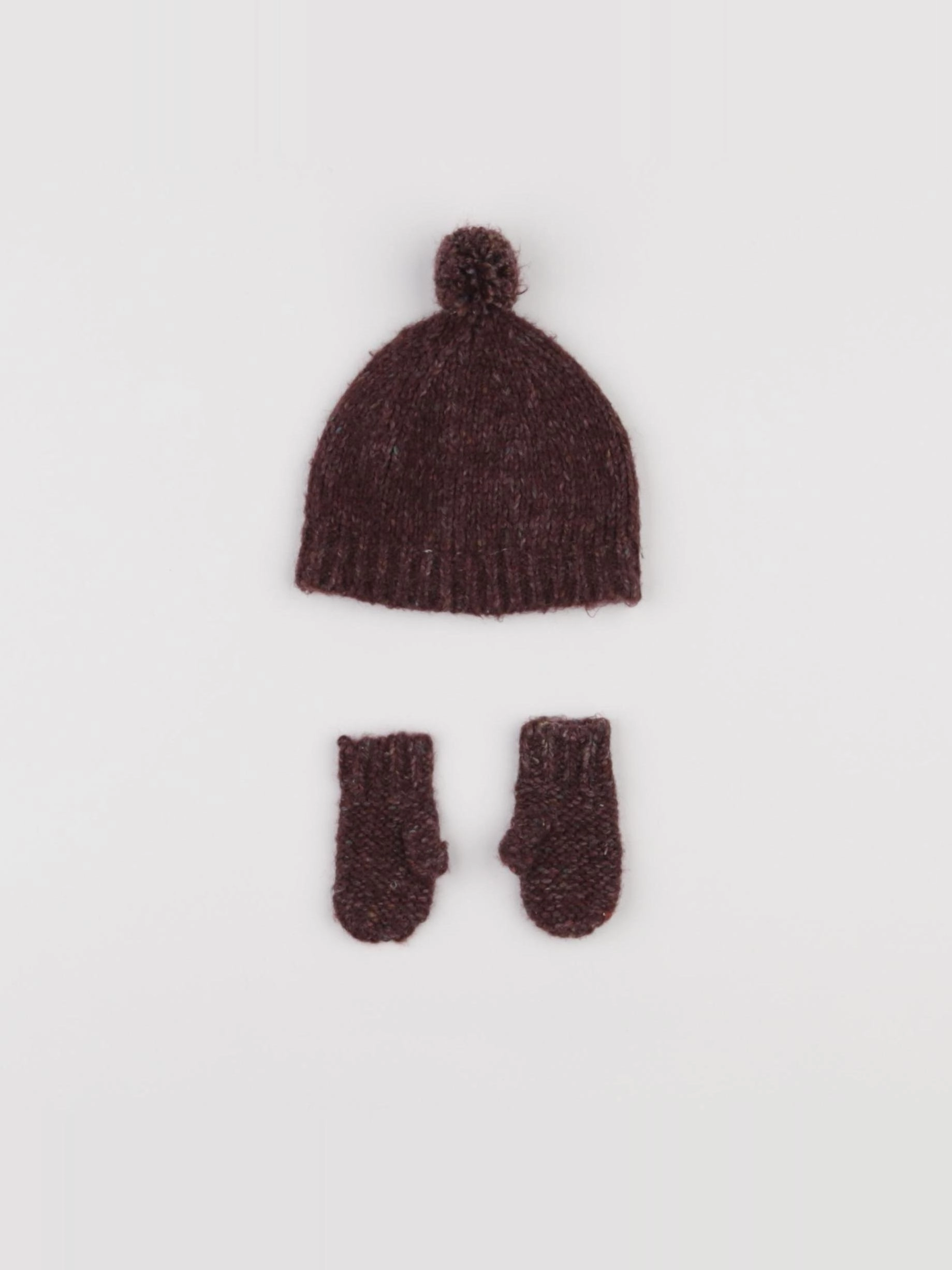 Zara - ensemble bonnet/moufles rouge - 1/6 mois