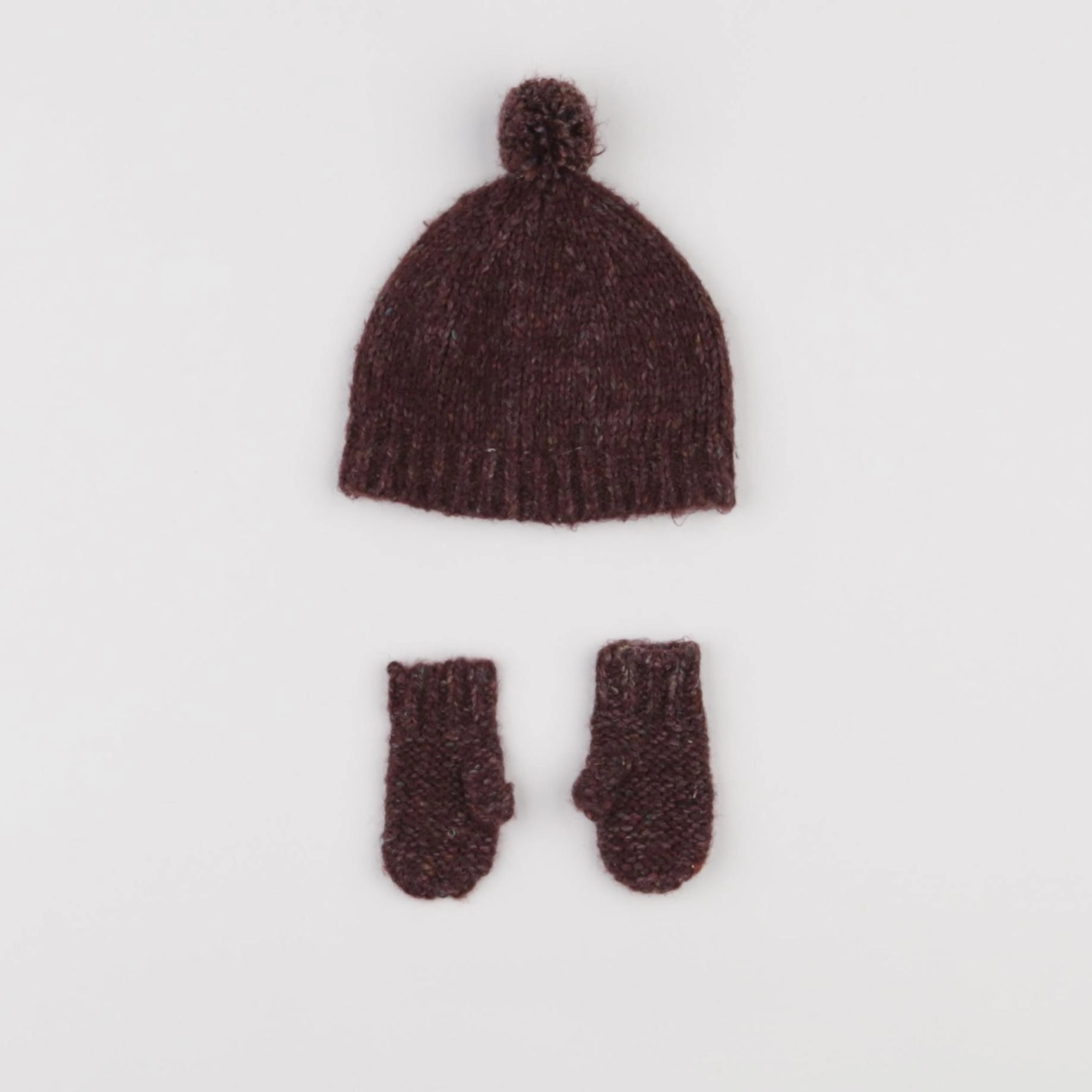 Zara - ensemble bonnet/moufles rouge - 1/6 mois