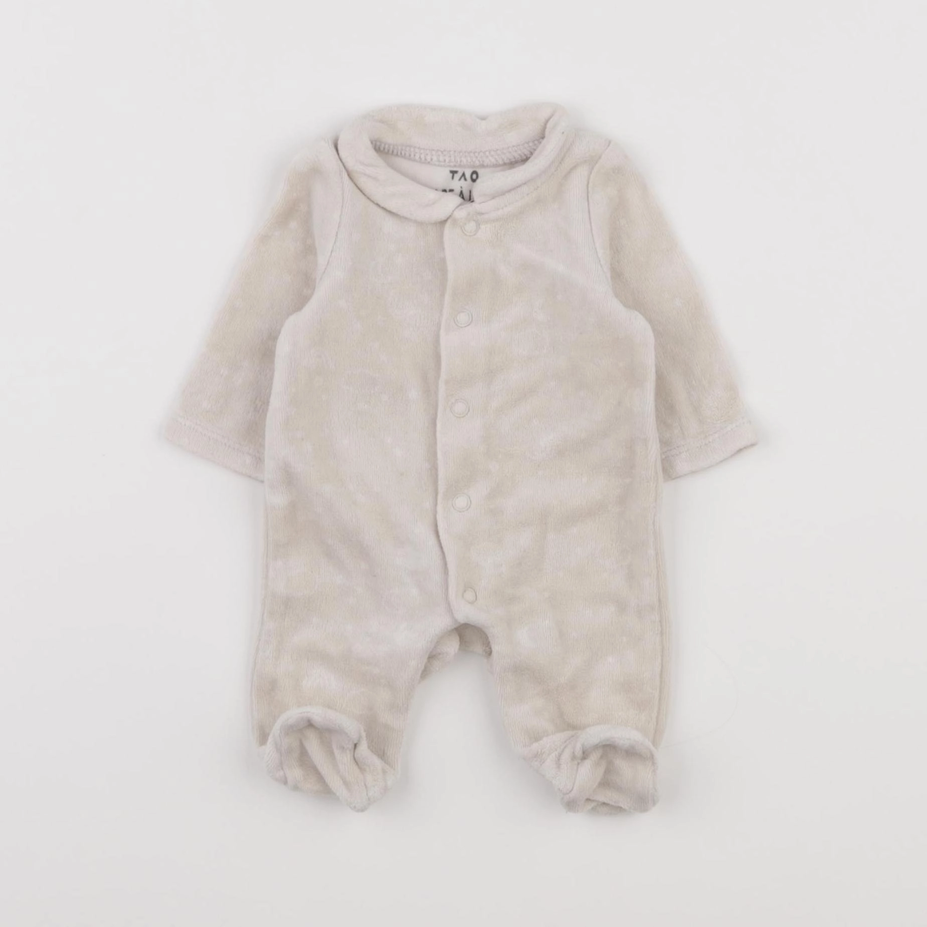 Tape à l'oeil - pyjama velours beige - Prématuré