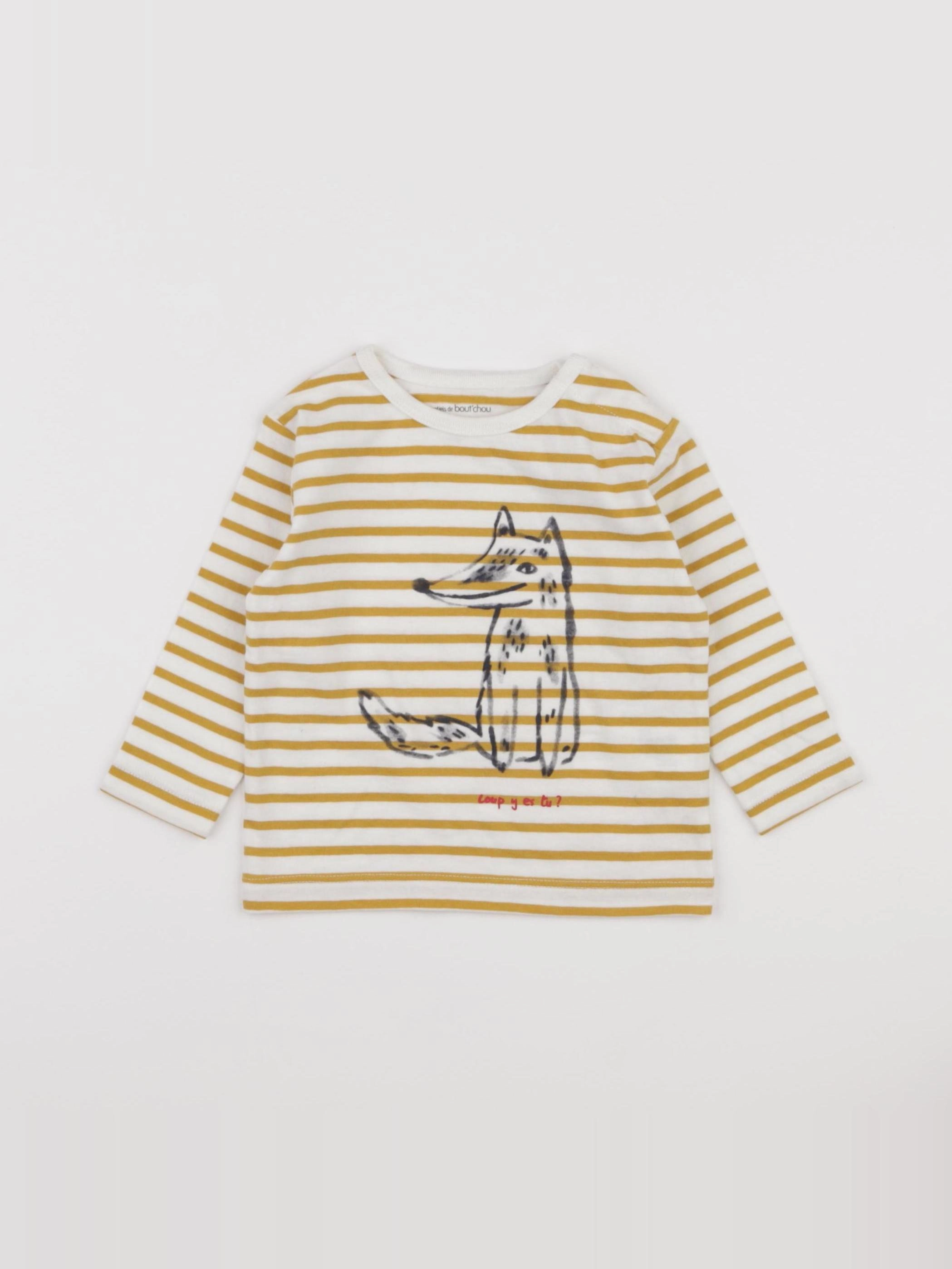 Boutchou - tee-shirt jaune - 6 mois