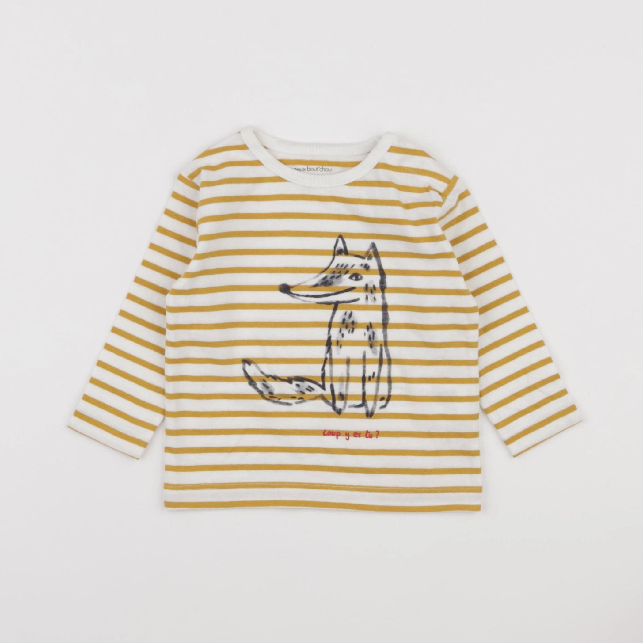 Boutchou - tee-shirt jaune - 6 mois