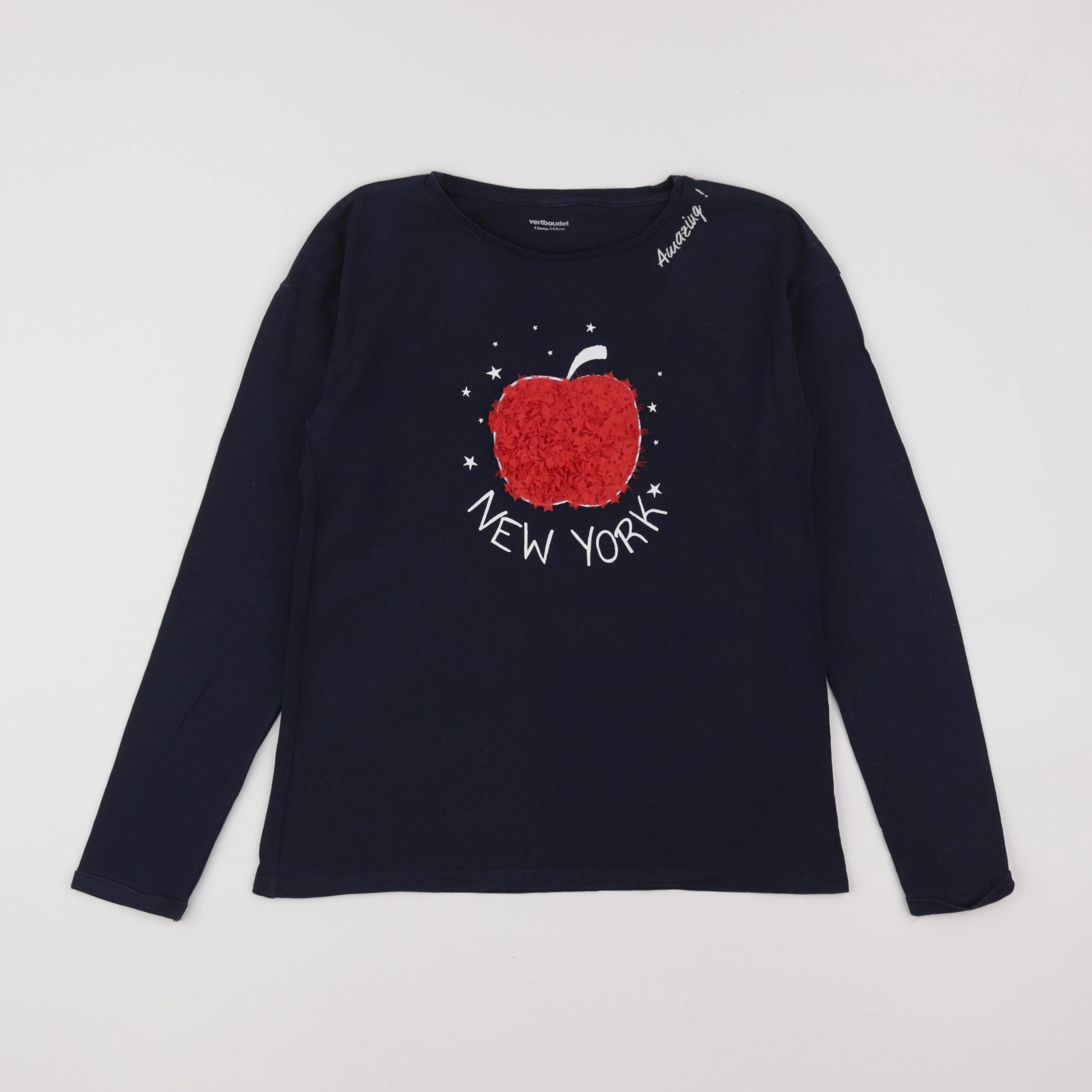 Vertbaudet - tee-shirt bleu - 12 ans