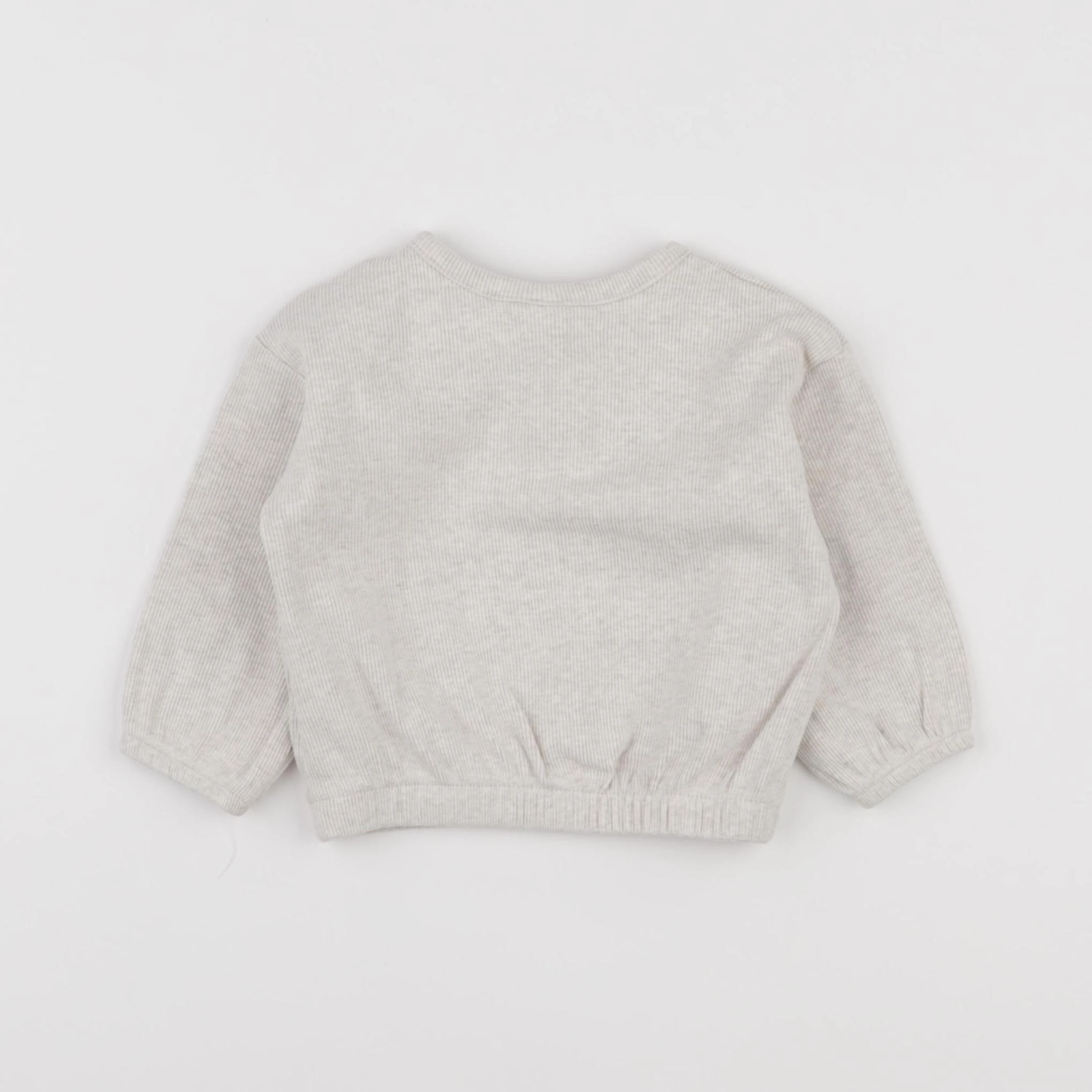 H&M - sweat beige - 6/9 mois