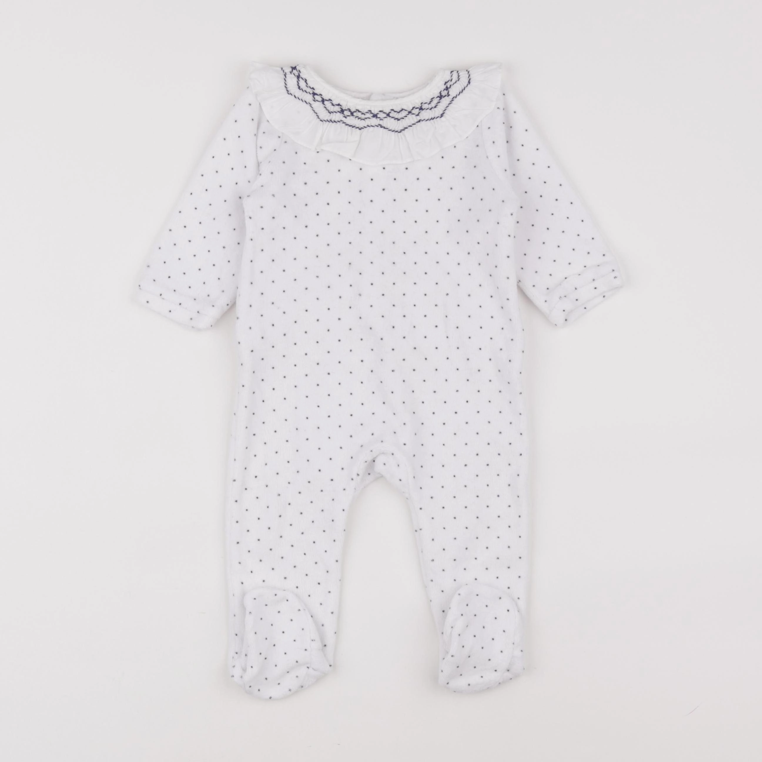 Jacadi - pyjama velours blanc - 6 mois