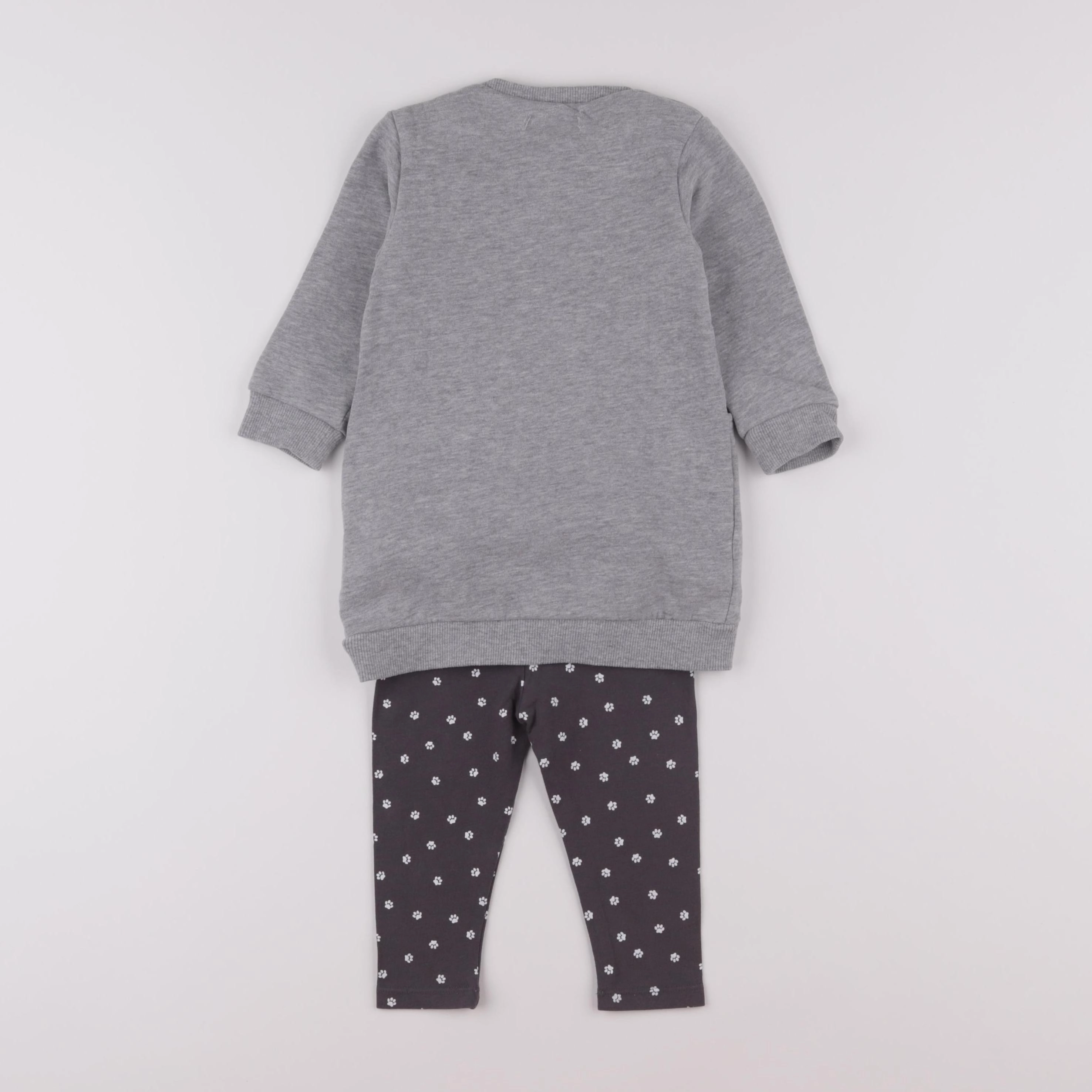 Vertbaudet - ensemble gris - 12 mois