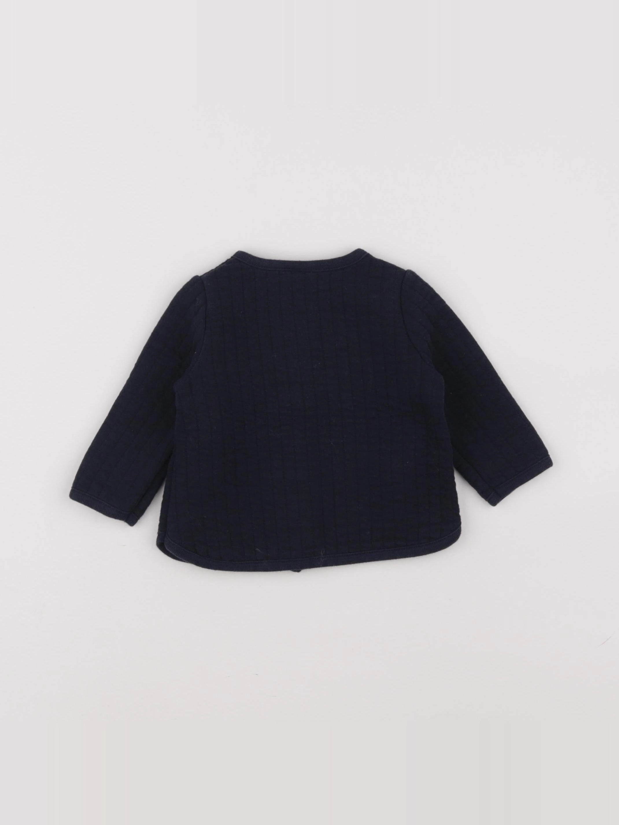 Petit Bateau - veste bleu - 6 mois