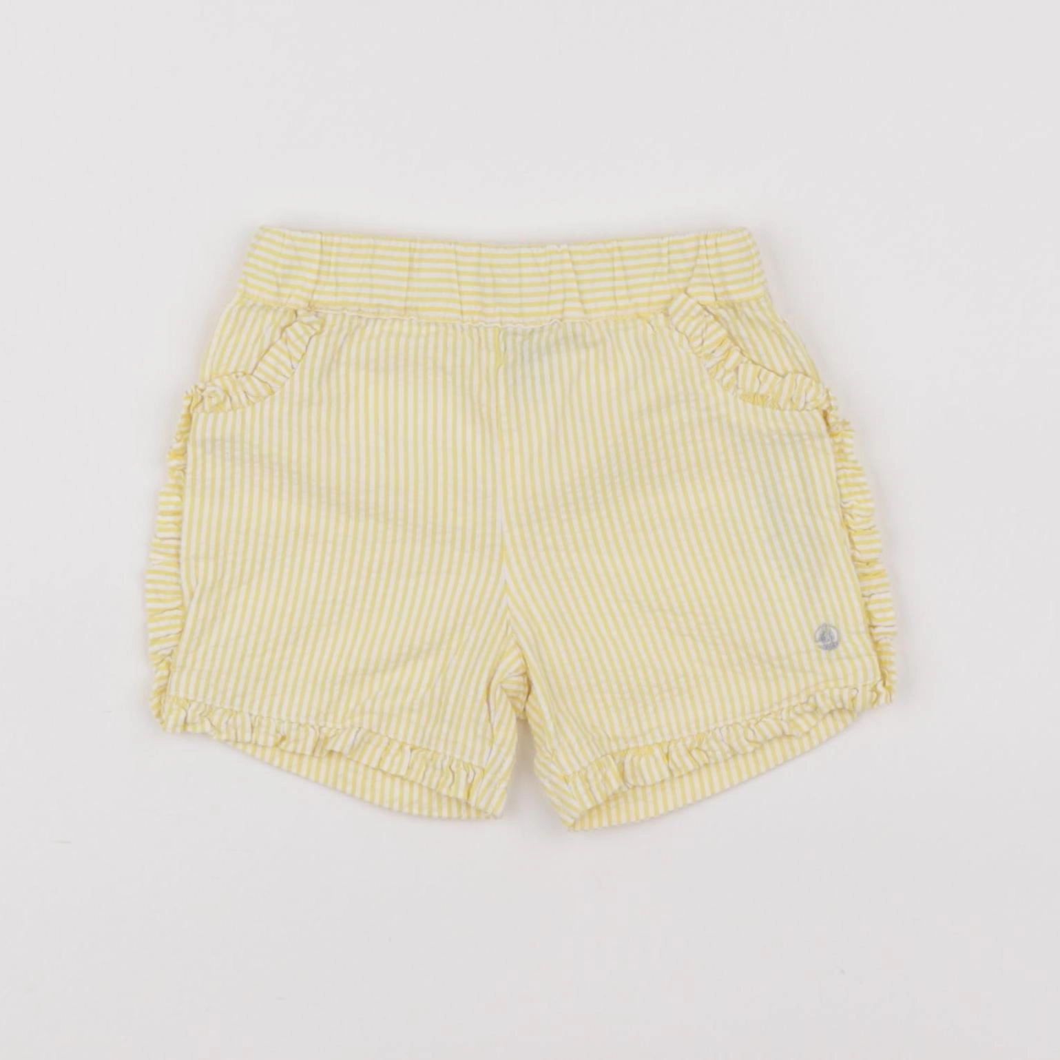 Petit Bateau - short jaune - 6 mois