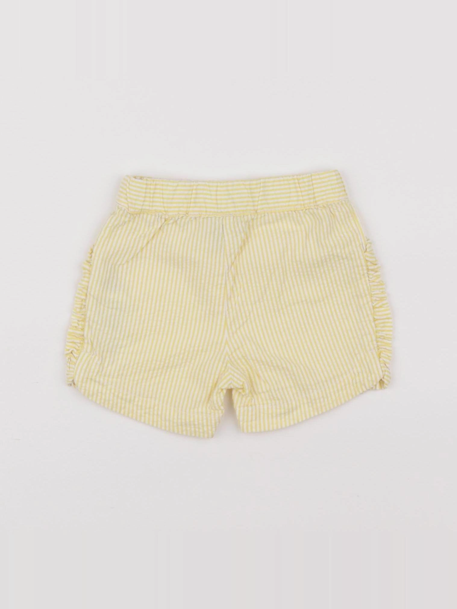 Petit Bateau - short jaune - 6 mois