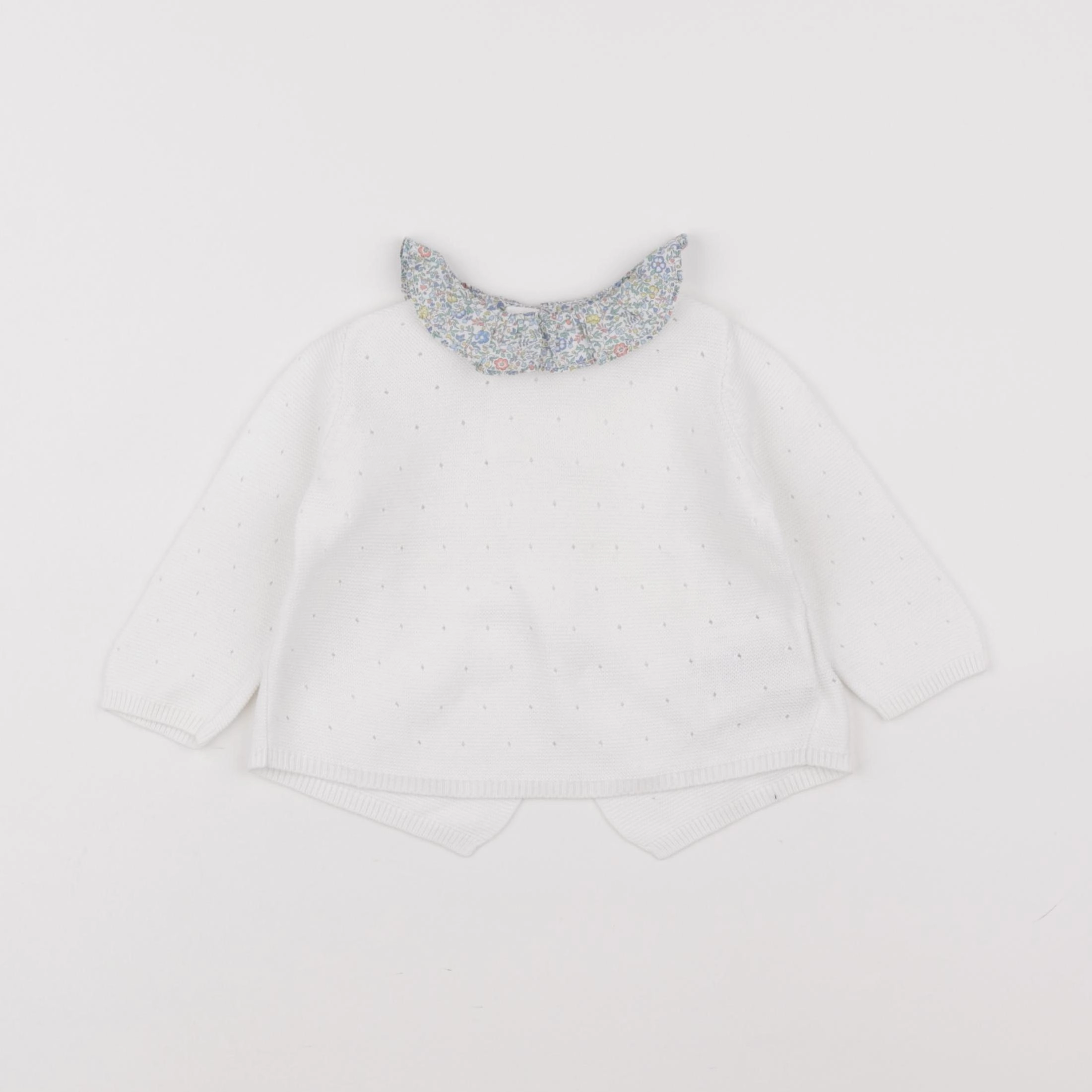 Cyrillus - pull blanc - 6 mois