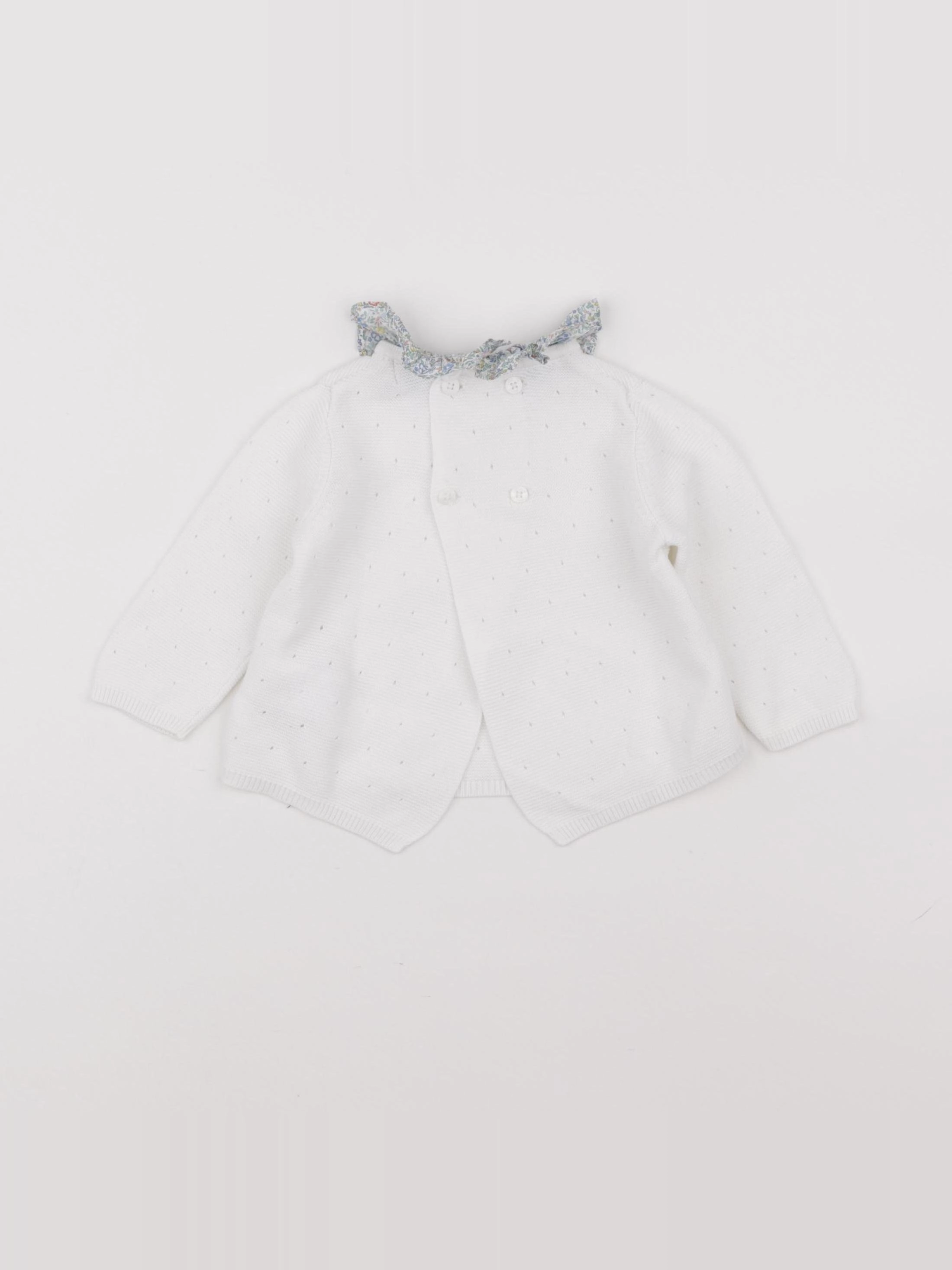 Cyrillus - pull blanc - 6 mois