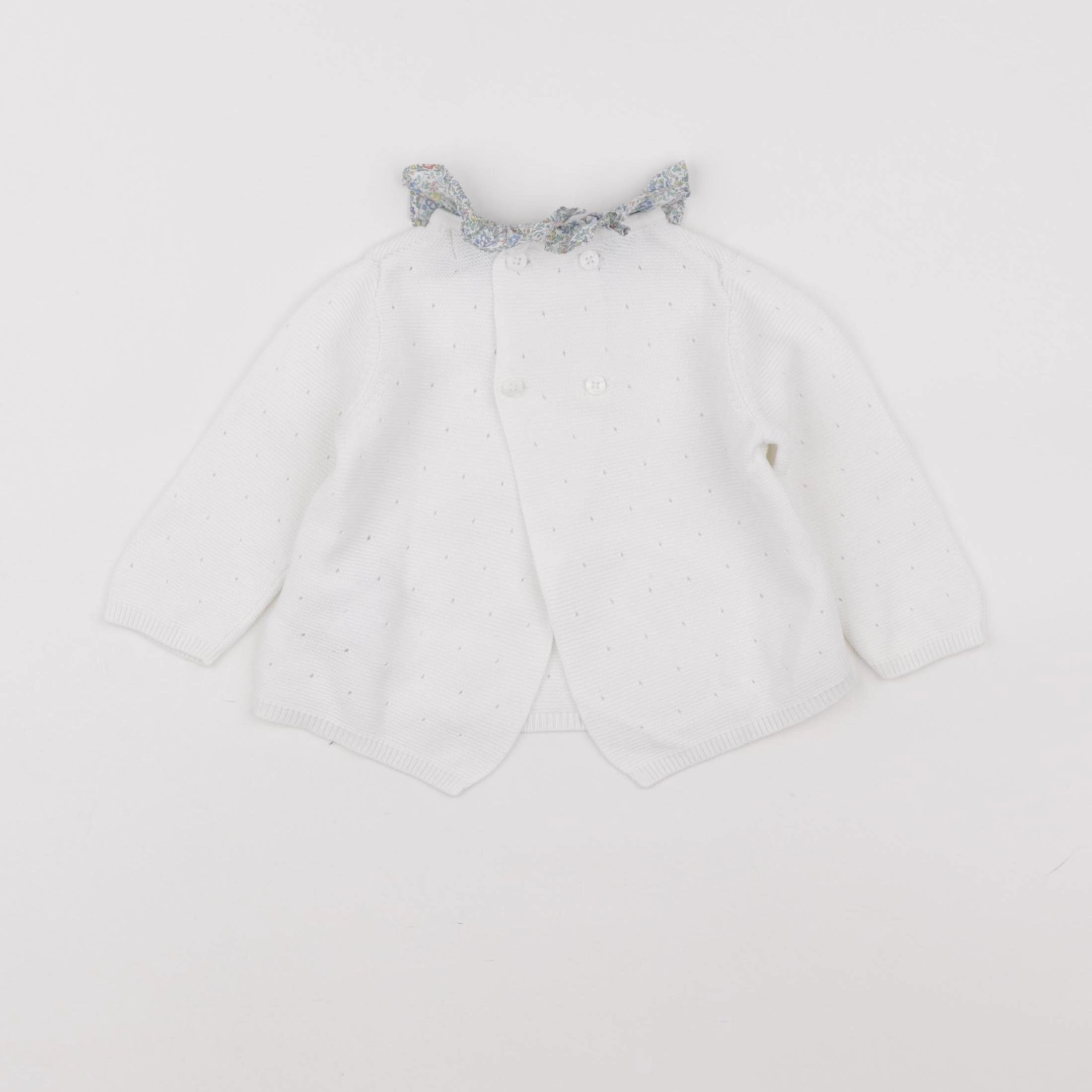 Cyrillus - pull blanc - 6 mois