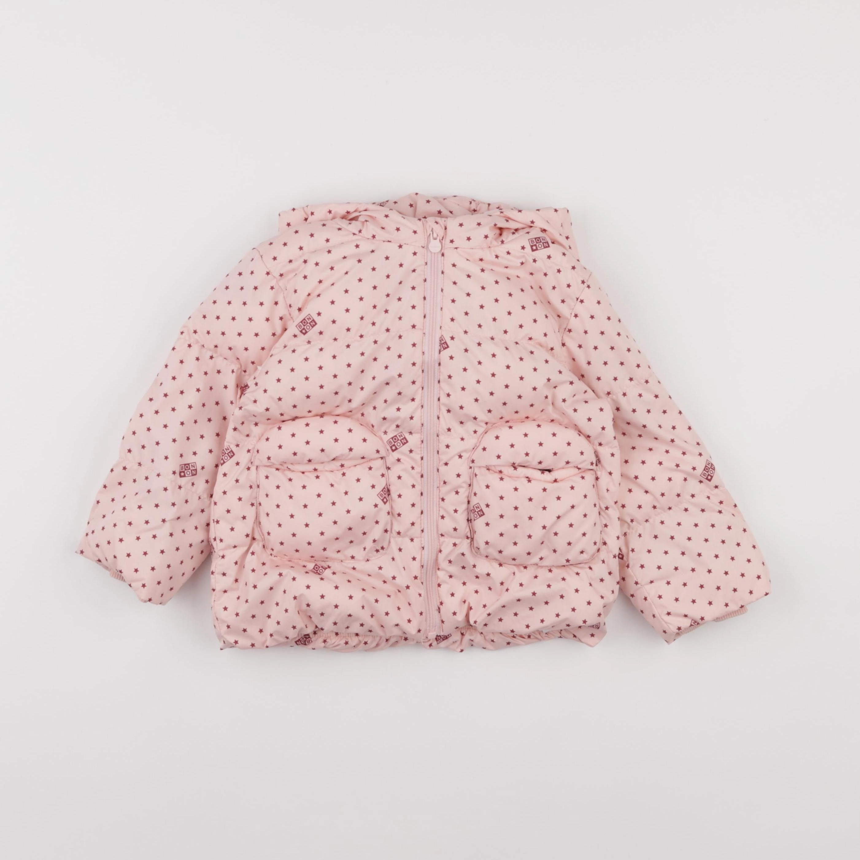 Bonton - doudoune rose - 18 mois