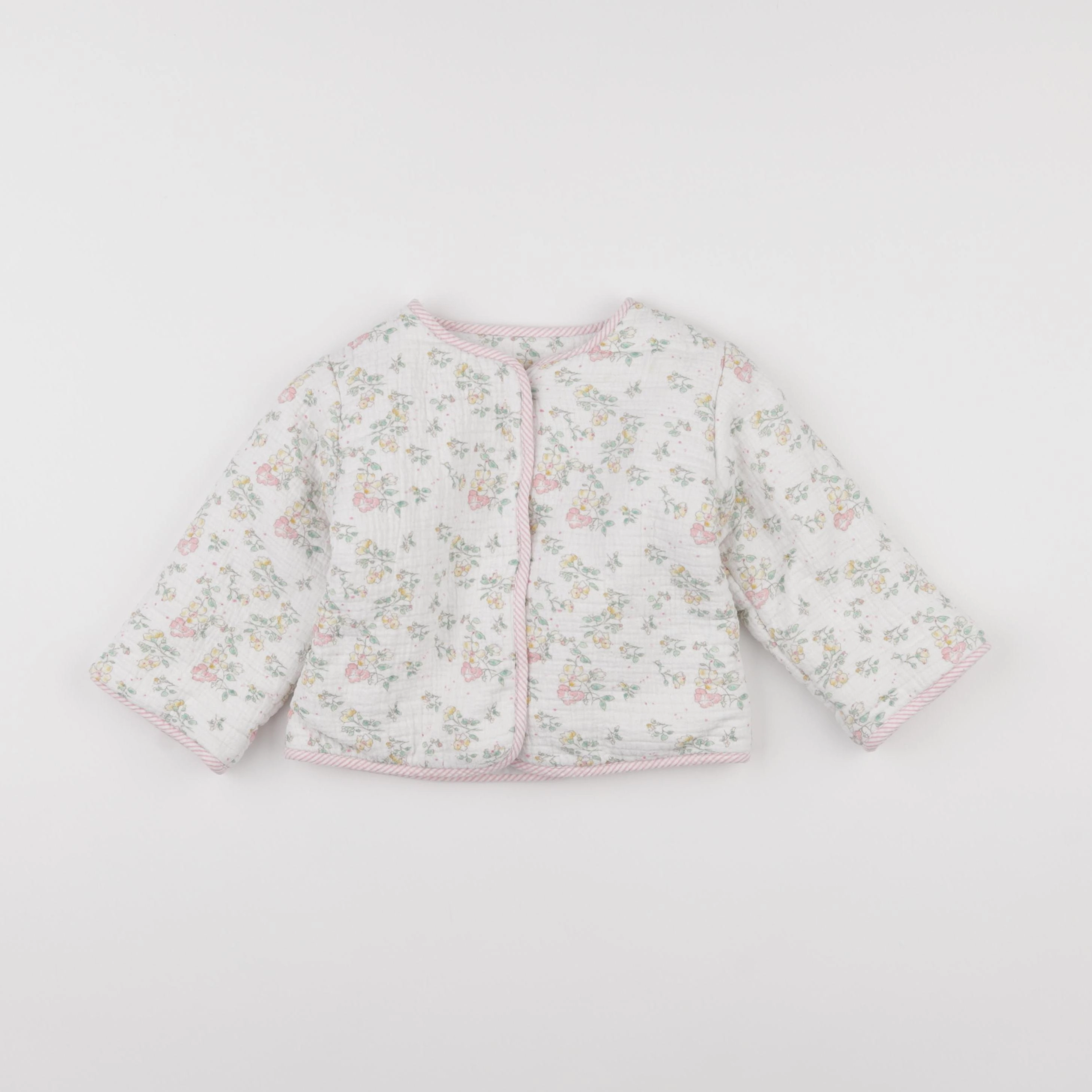 Bonton - veste doublé blanc - 18 mois