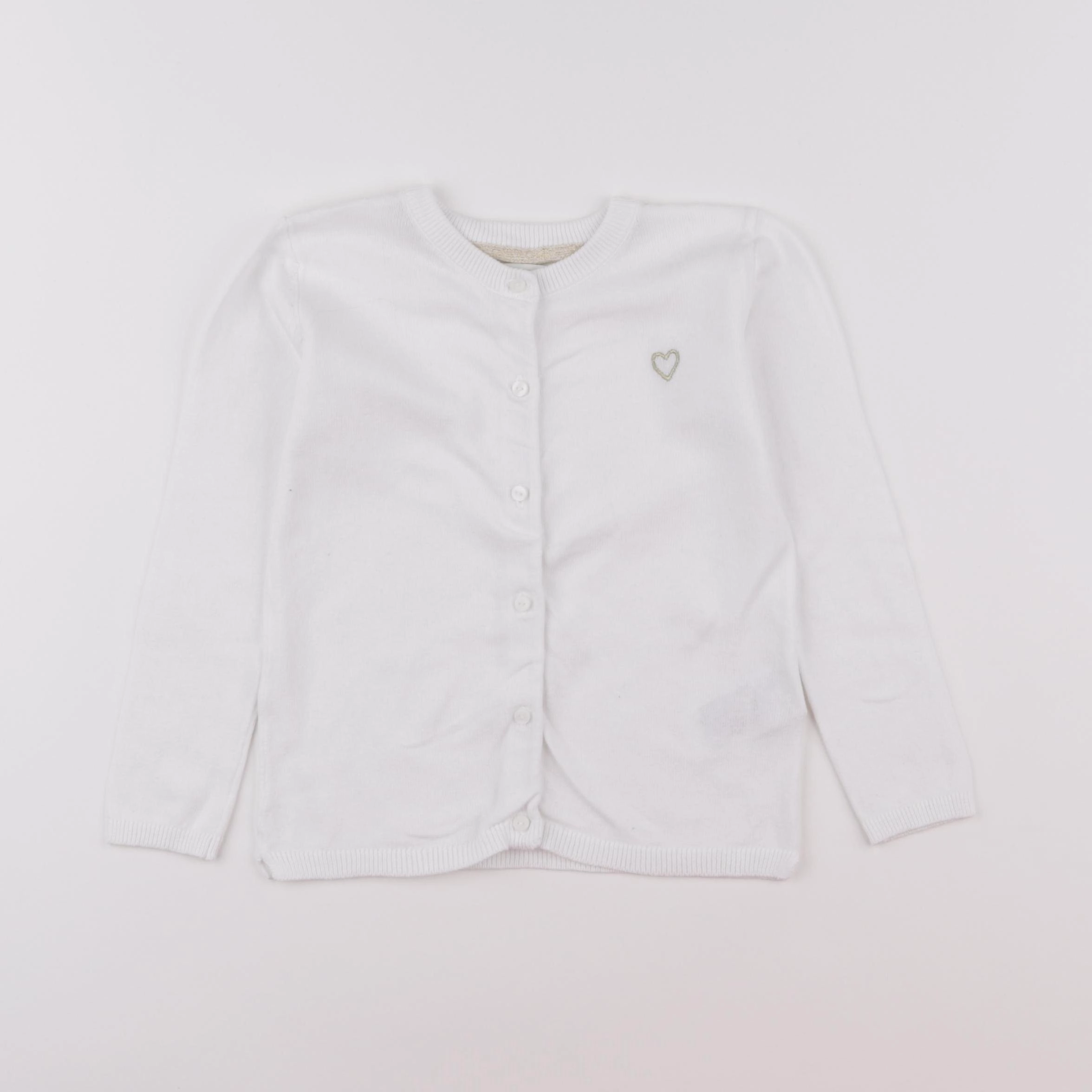 Vertbaudet - gilet blanc - 4 ans