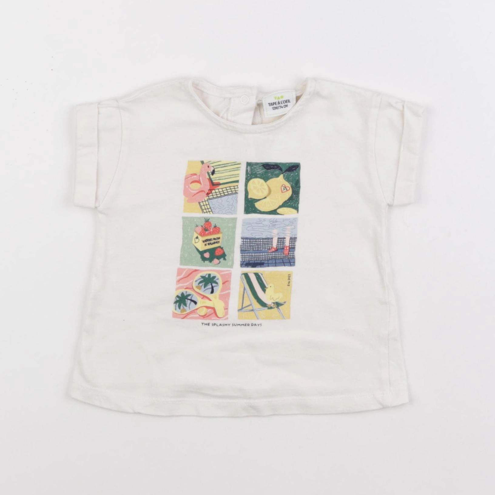 Tape à l'oeil - tee-shirt blanc - 12 mois
