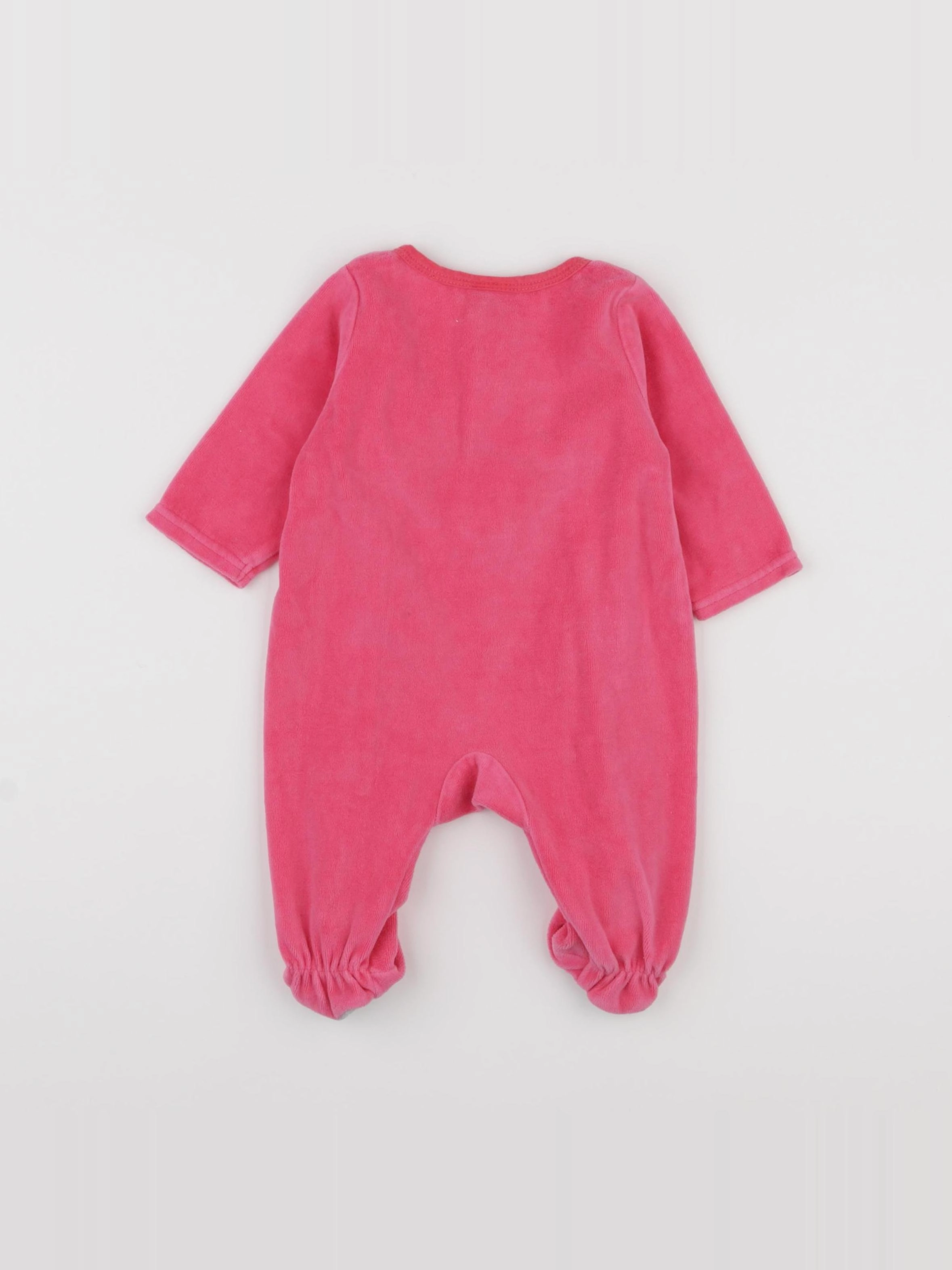 Tape à l'oeil - pyjama velours rose - 3 mois