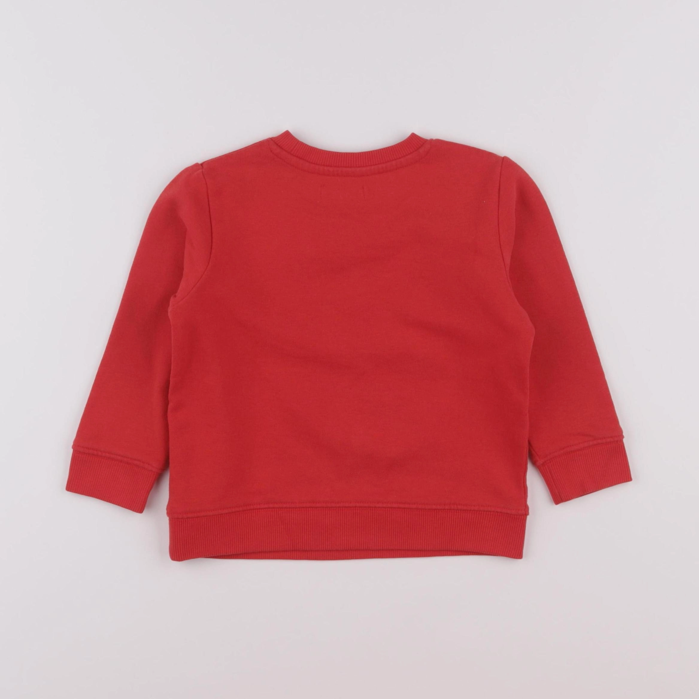 Vertbaudet - sweat rouge - 3 ans