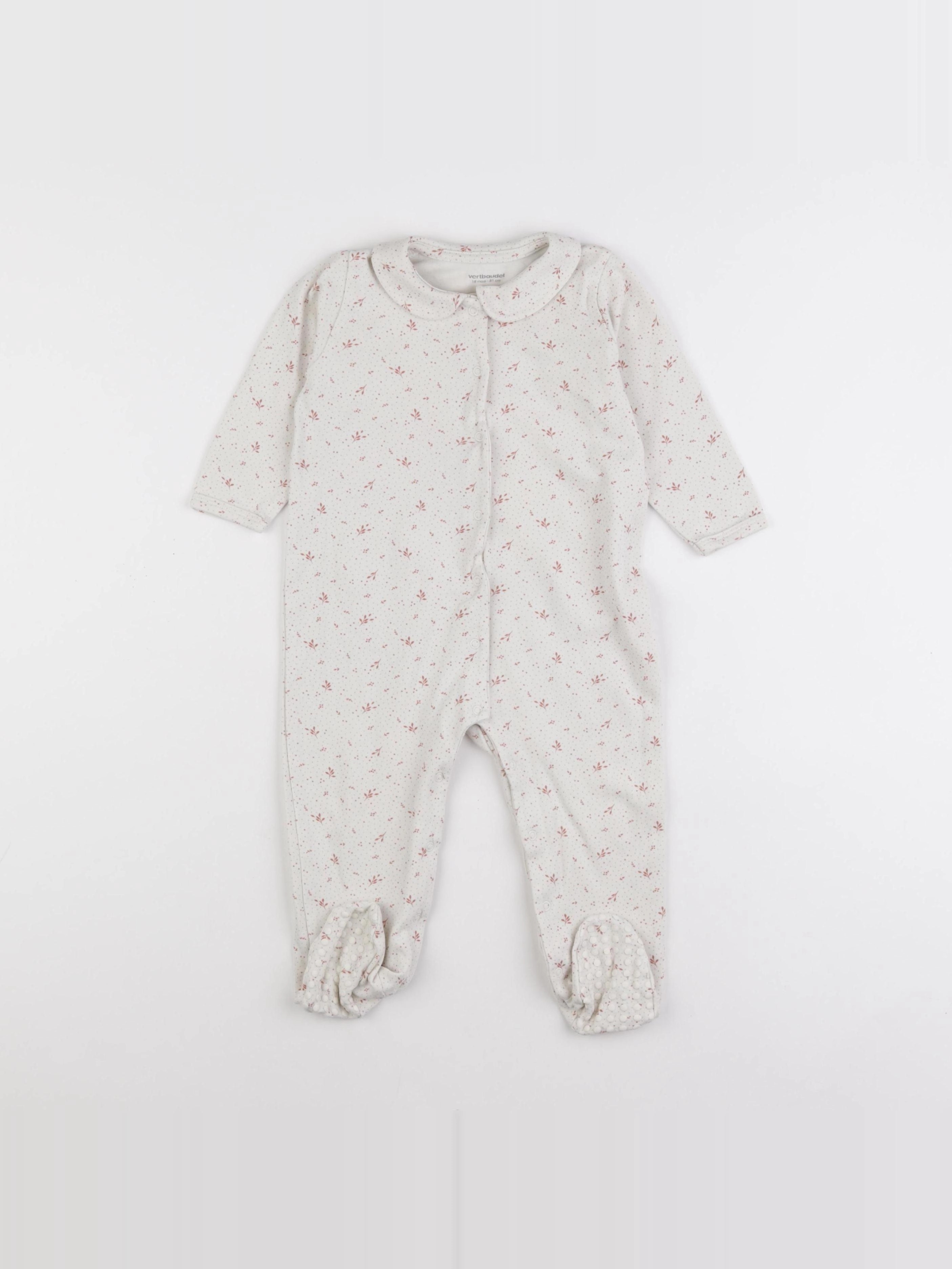 Vertbaudet - pyjama coton beige - 18 mois