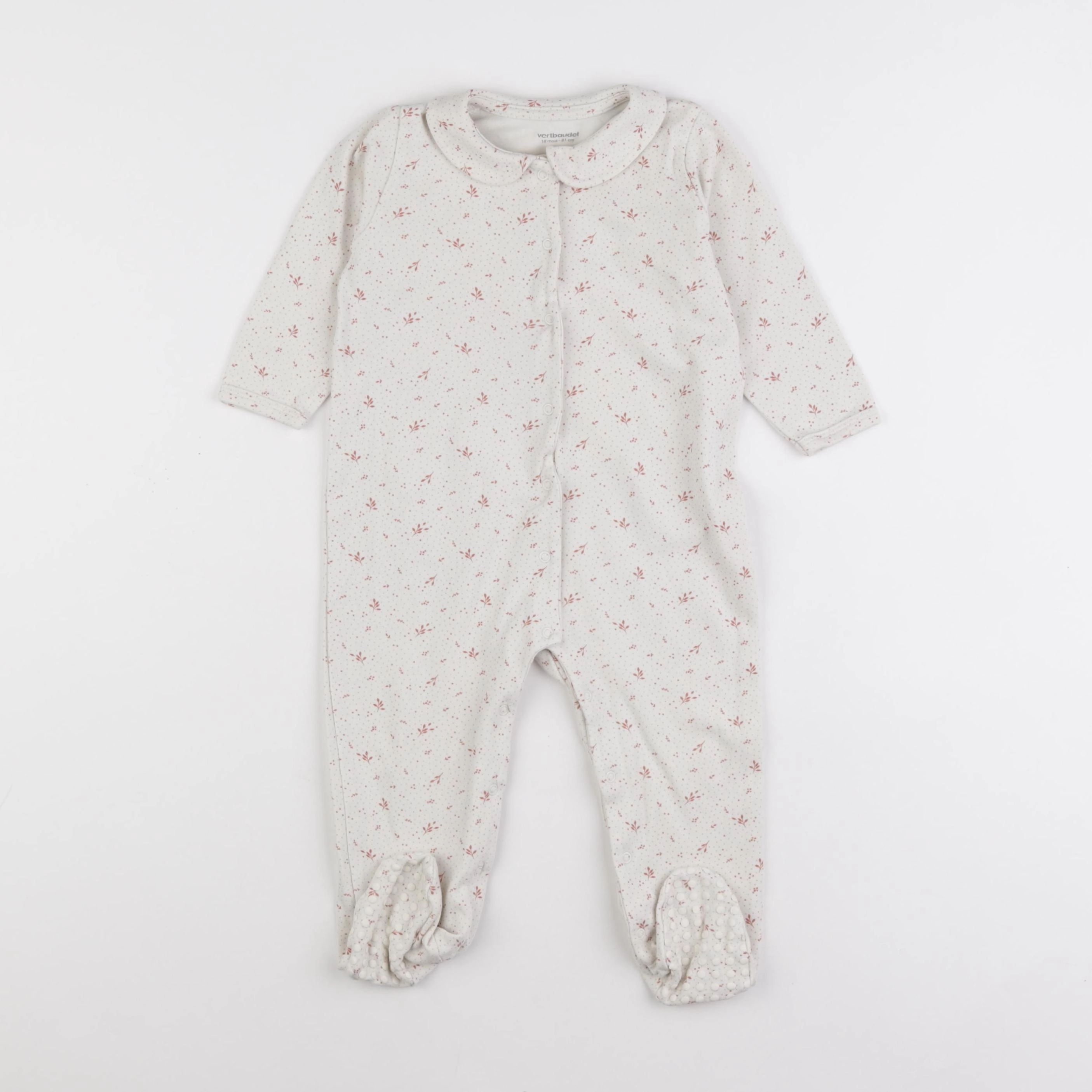 Vertbaudet - pyjama coton beige - 18 mois