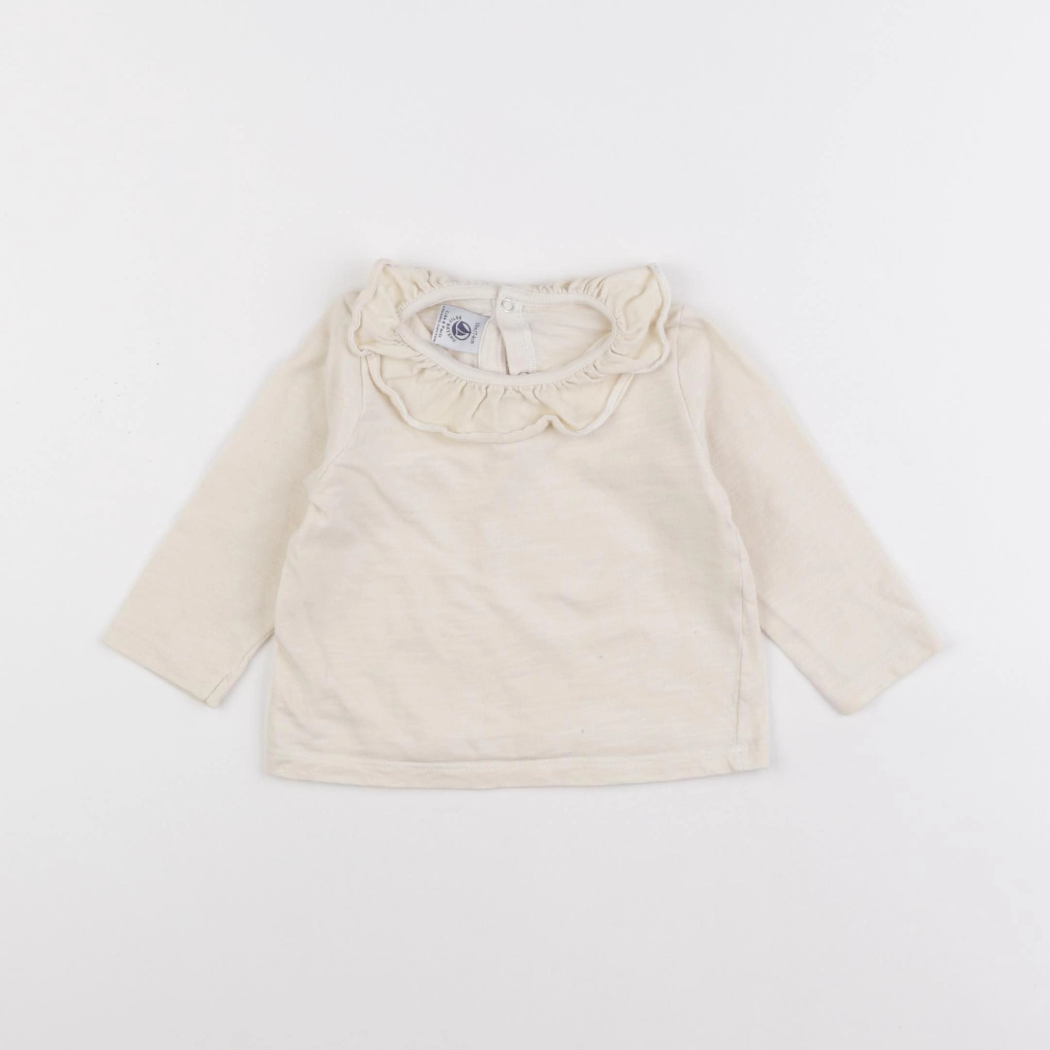Petit Bateau - tee-shirt beige - 12 mois