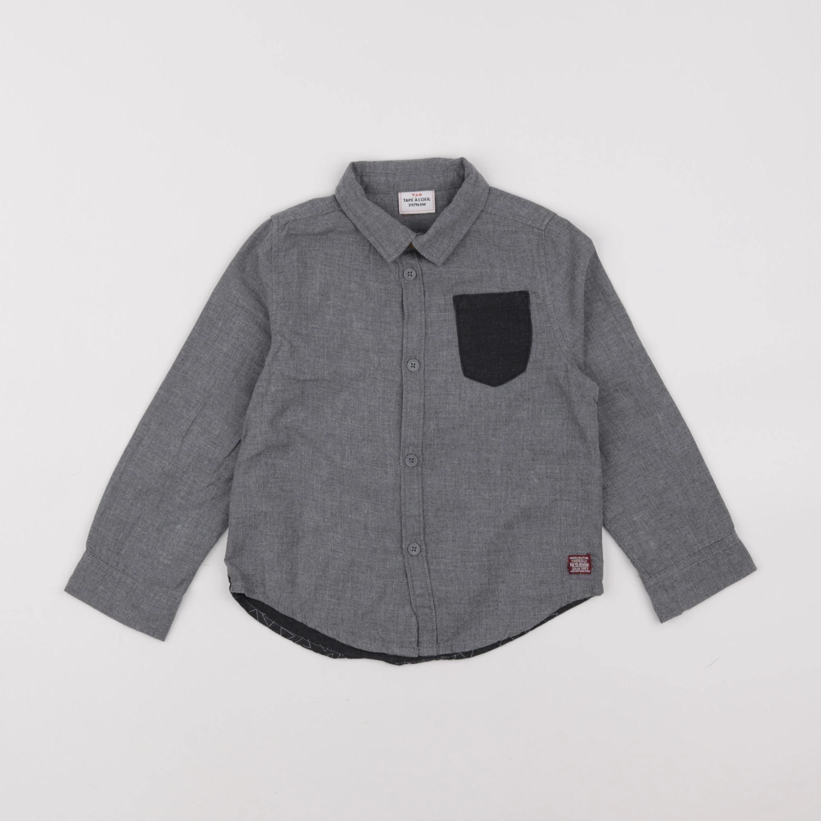 Tape à l'oeil - chemise gris - 3 ans