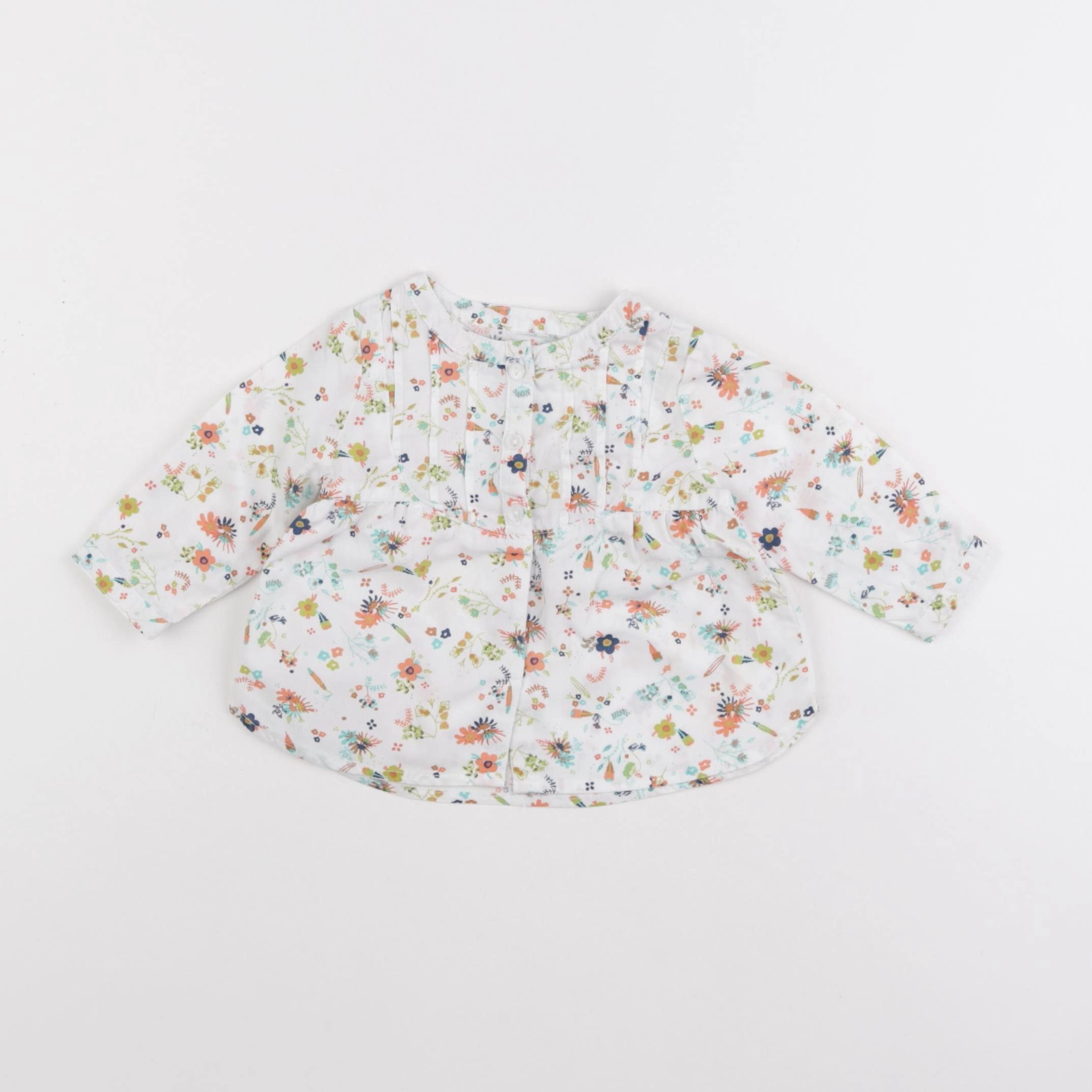 Vertbaudet - blouse blanc - 3 mois