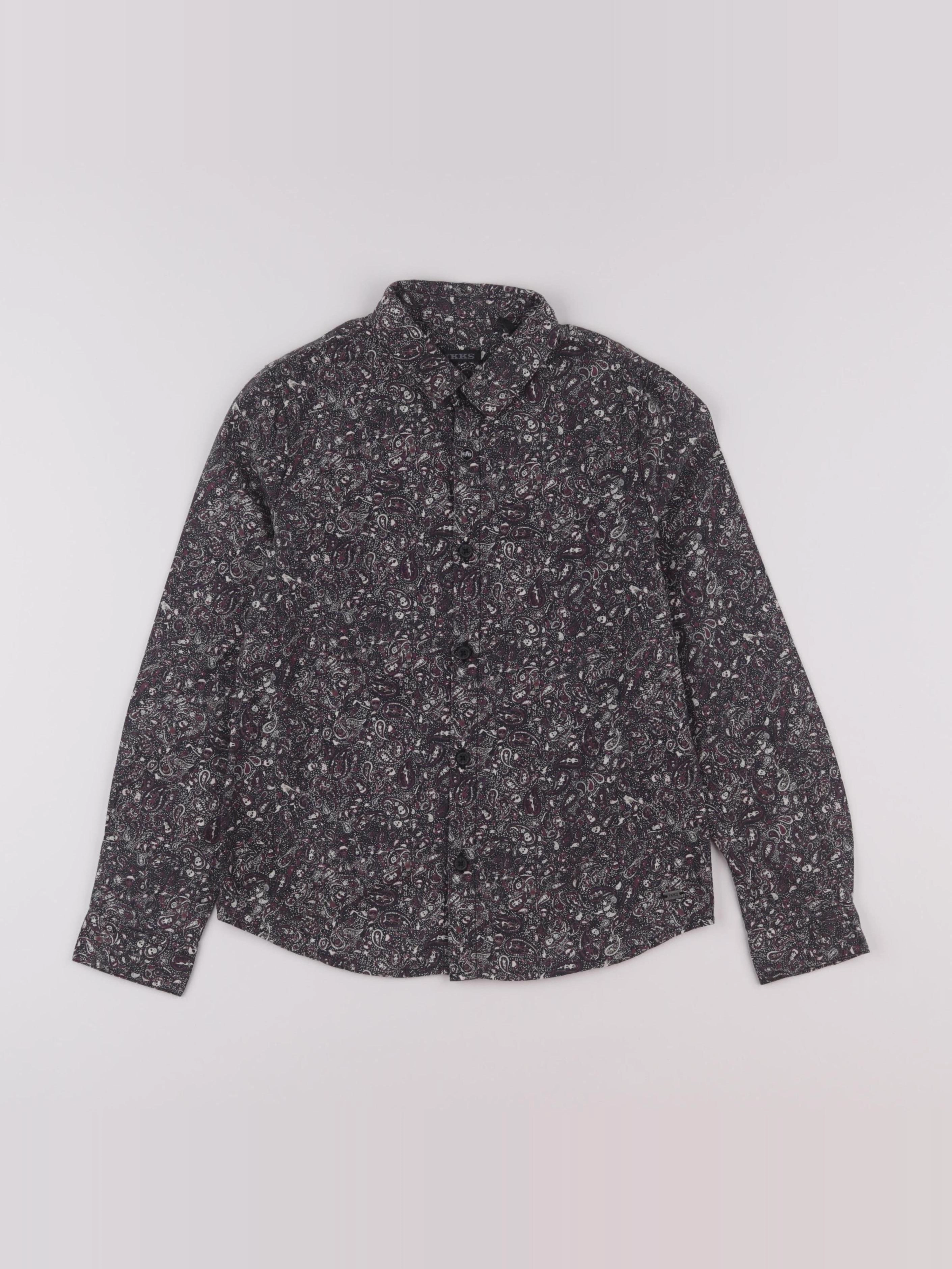 IKKS - chemise gris, violet - 6 ans