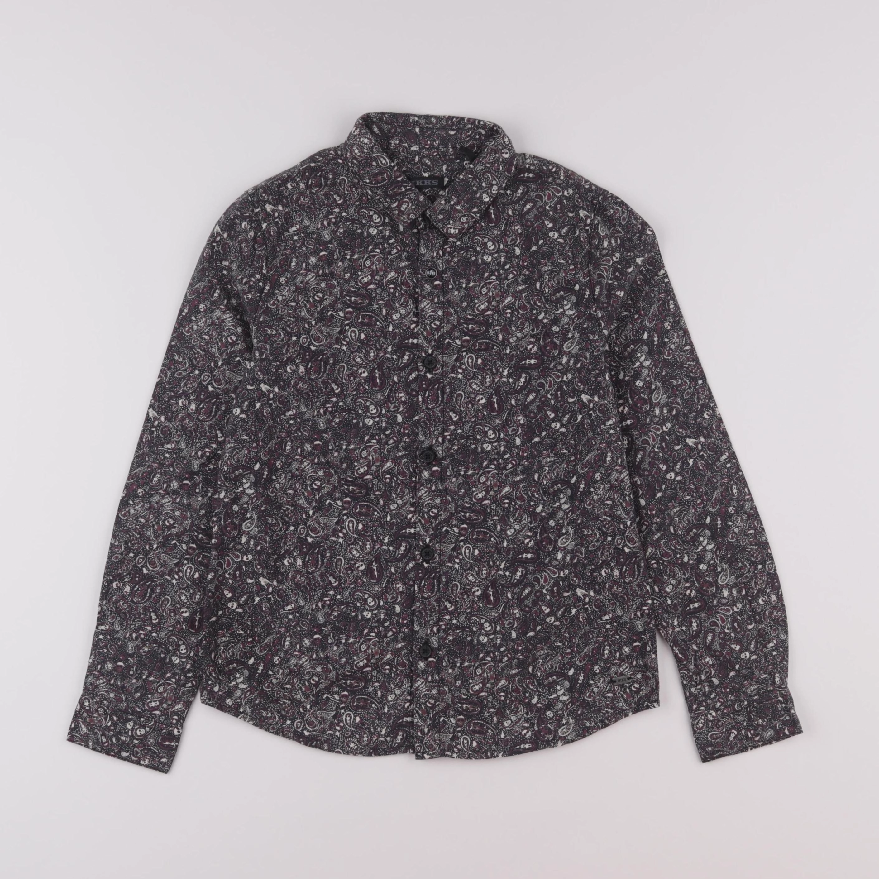 IKKS - chemise gris, violet - 6 ans