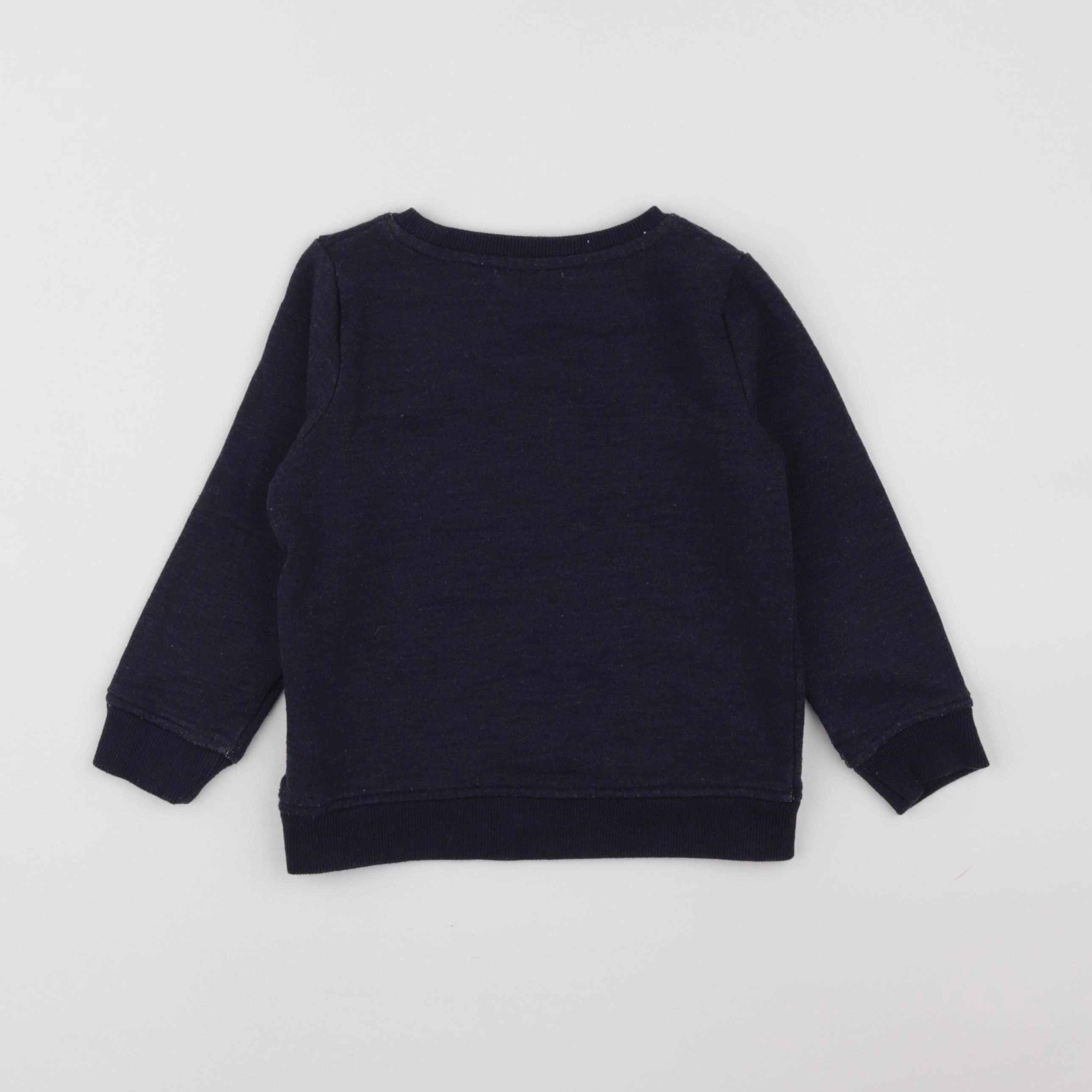 Monoprix - sweat bleu - 4 ans
