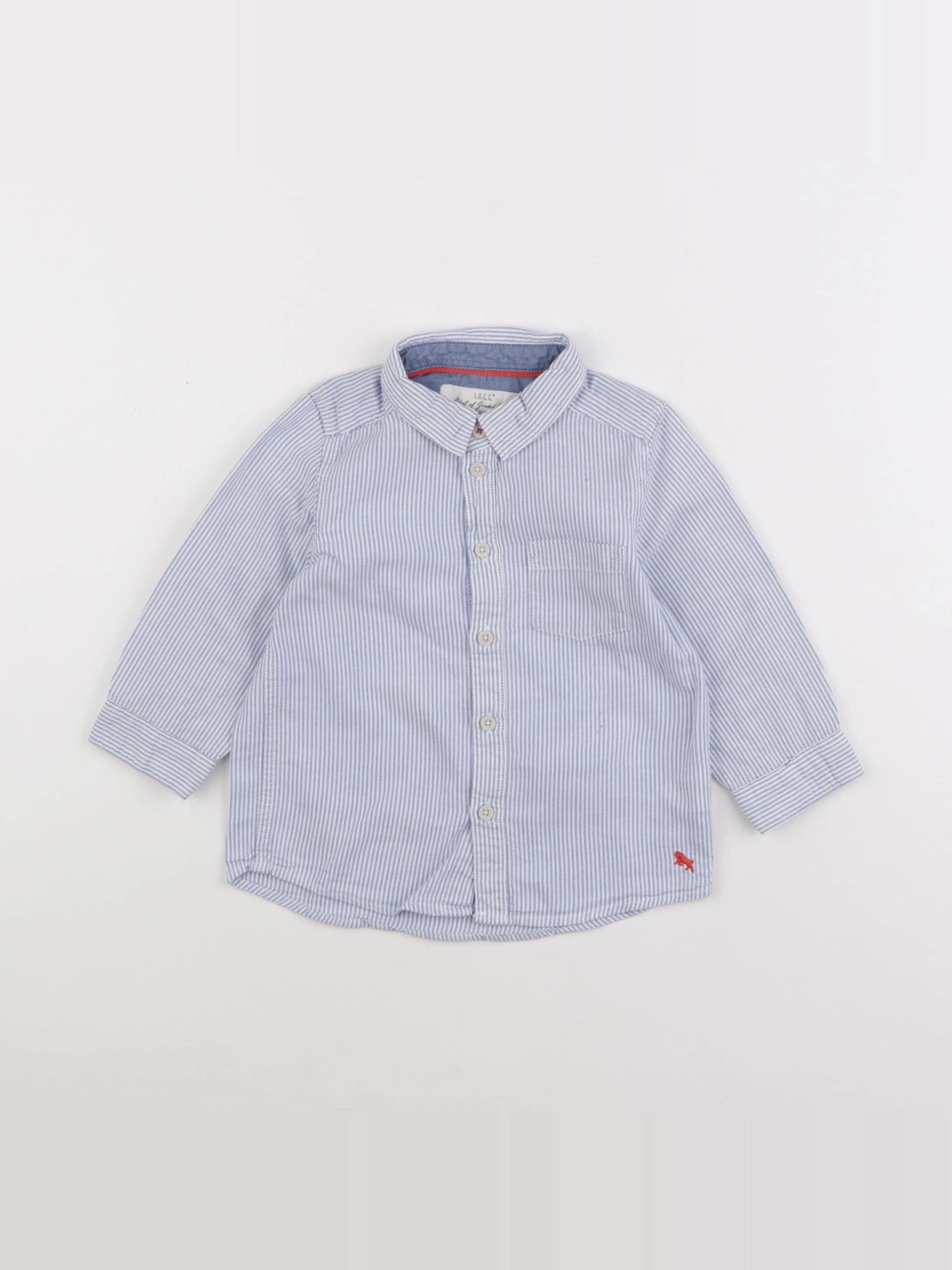 H&M - chemise bleu - 12/18 mois