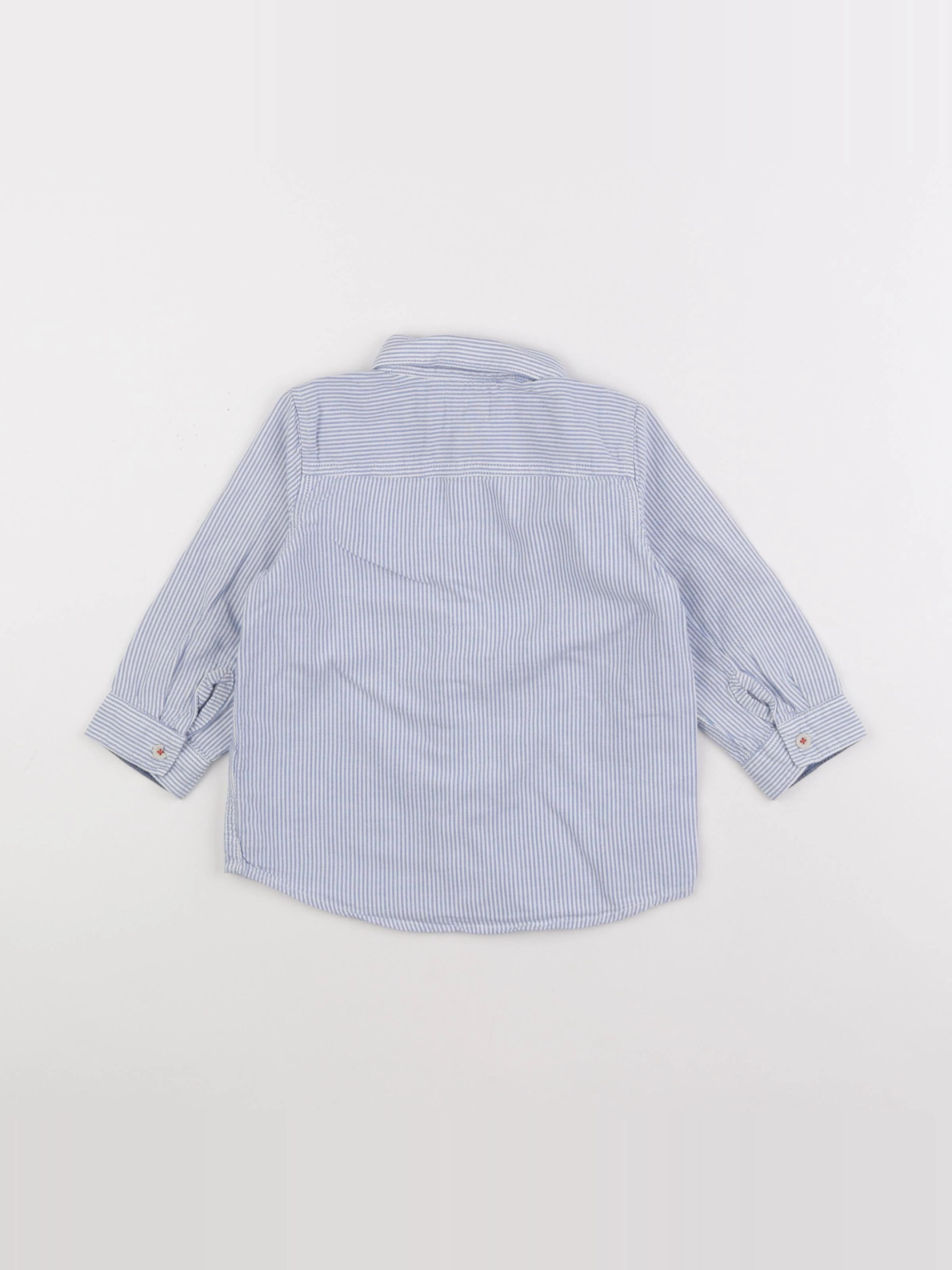 H&M - chemise bleu - 12/18 mois