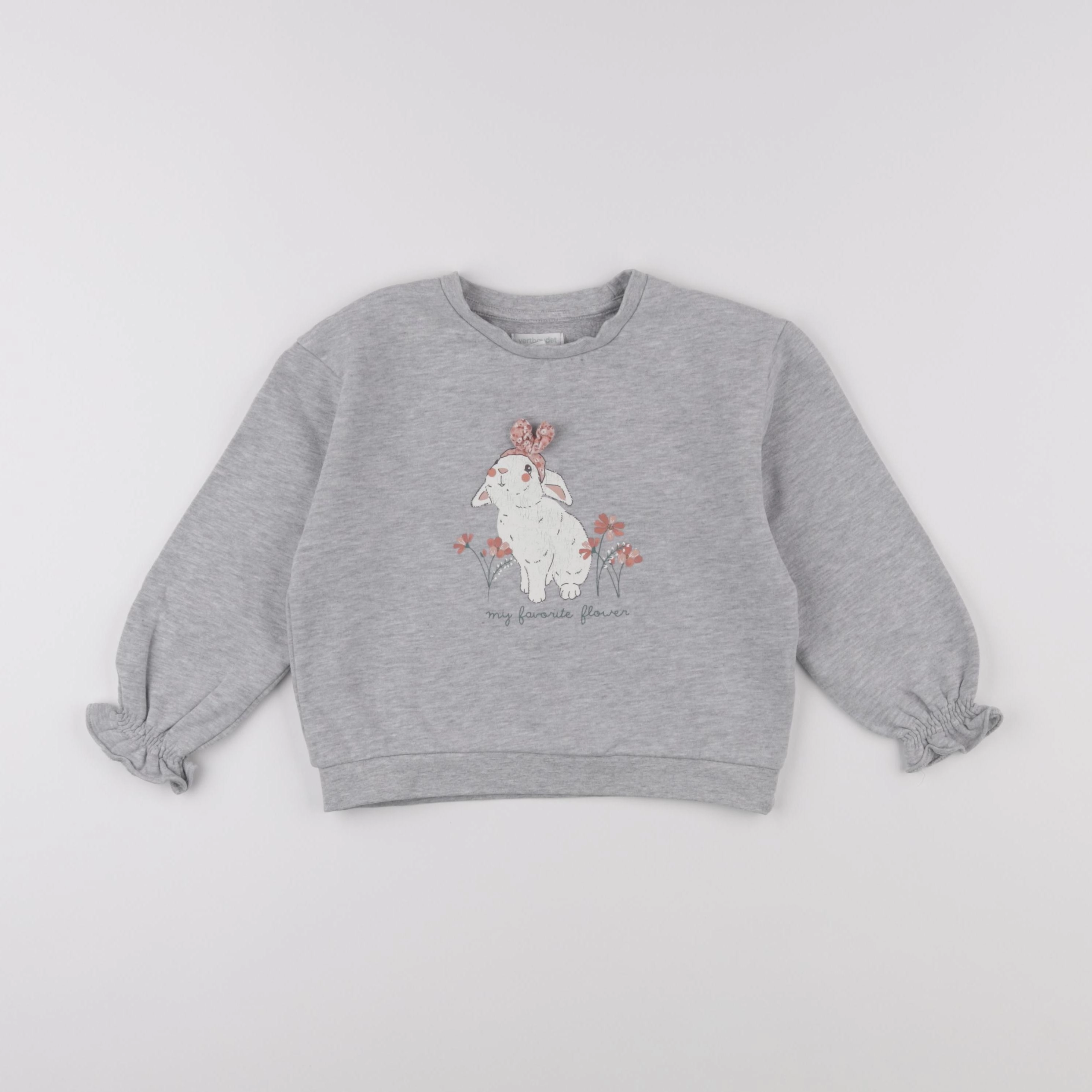Vertbaudet - sweat gris - 6 ans